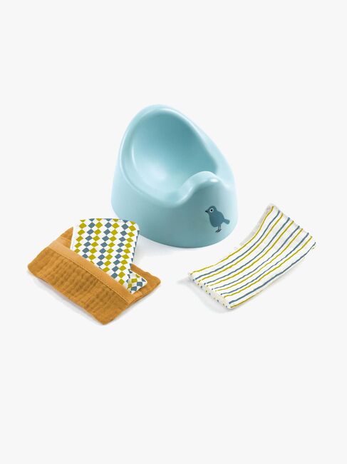 Djeco Puppenzubehör Töpfchen & Stoffservietten für Puppe