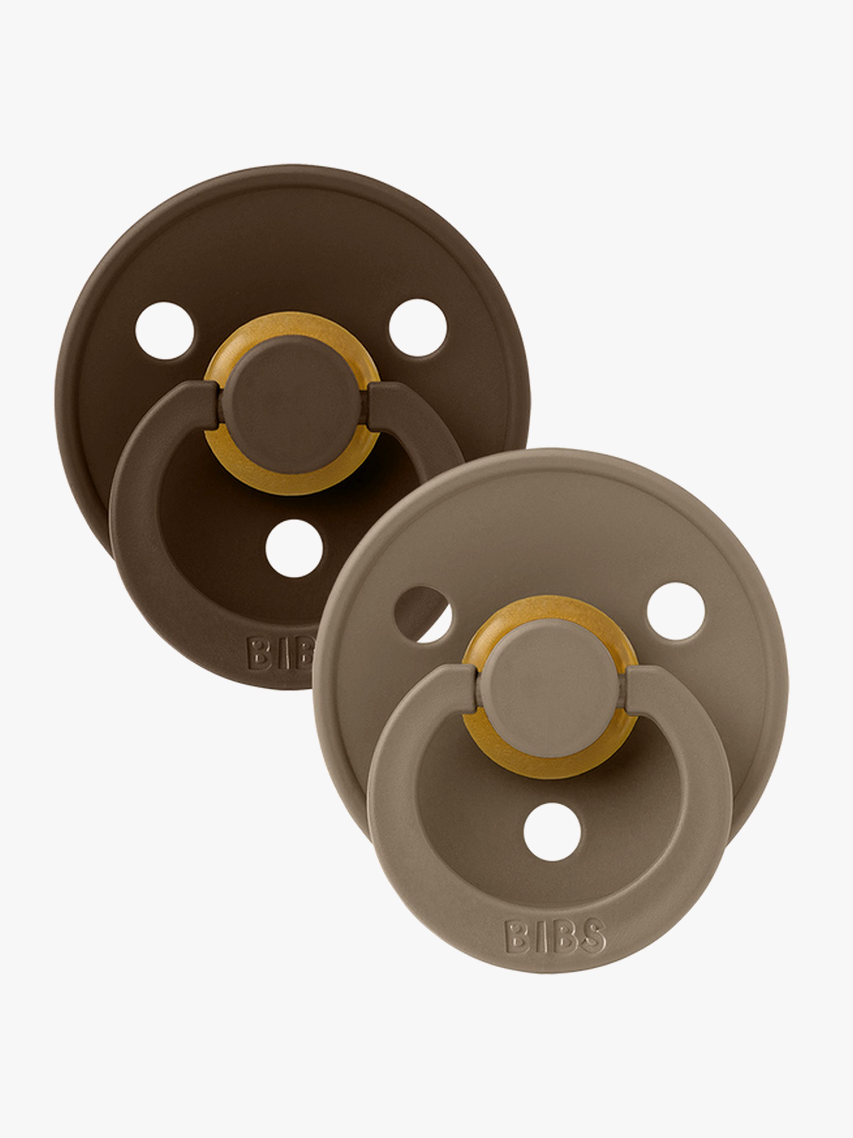 Schnuller Colour 2er-Pack Latex Größe 1, Mocha / Dark Oak