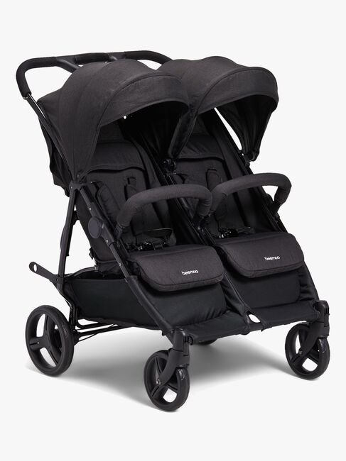 Beemoo Twin Shopper Zwillings- und Geschwisterwagen, Black Mélange