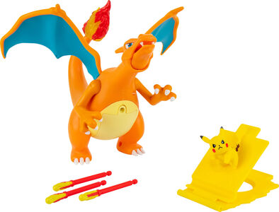 Pokémon Fire and Fly Glurak-Figur mit Pikachu