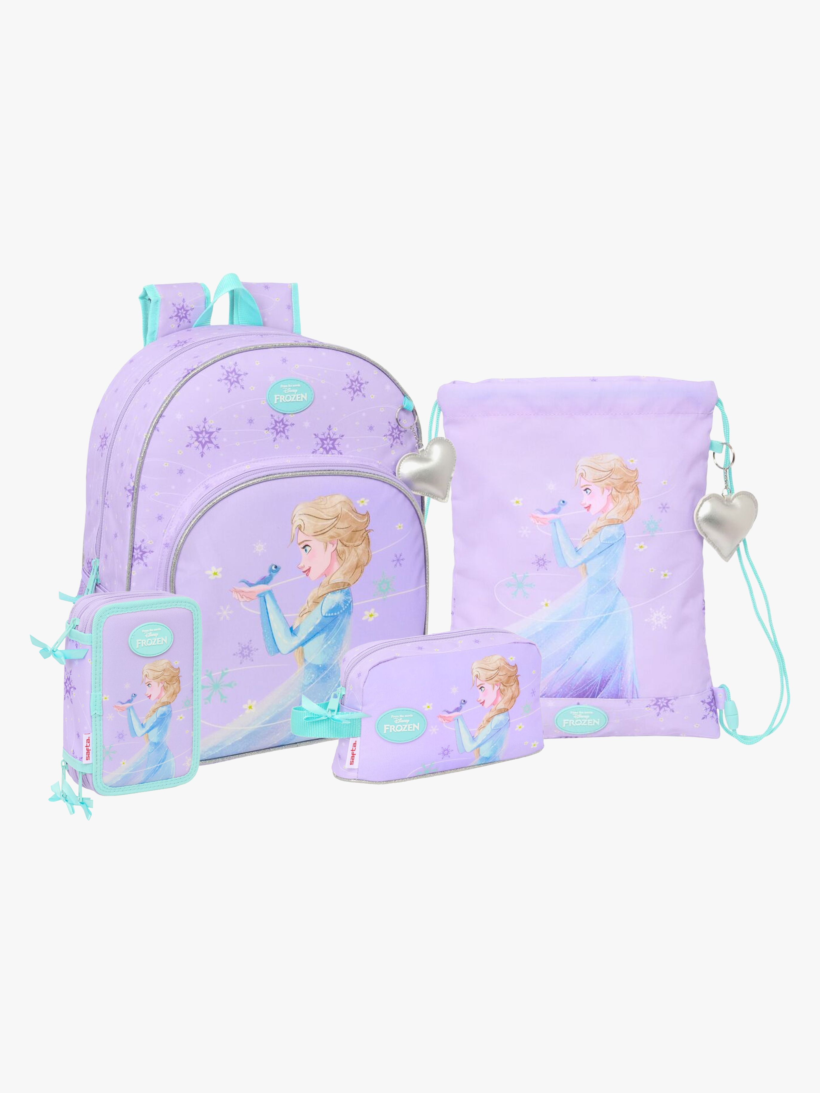 Disney Frozen Kinder Rucksack 19L, Turnbeutel, Kühltasche & Federmäppchen, Spirit