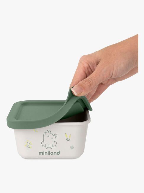 Miniland Naturset Brotdose 2er-Pack, Frog