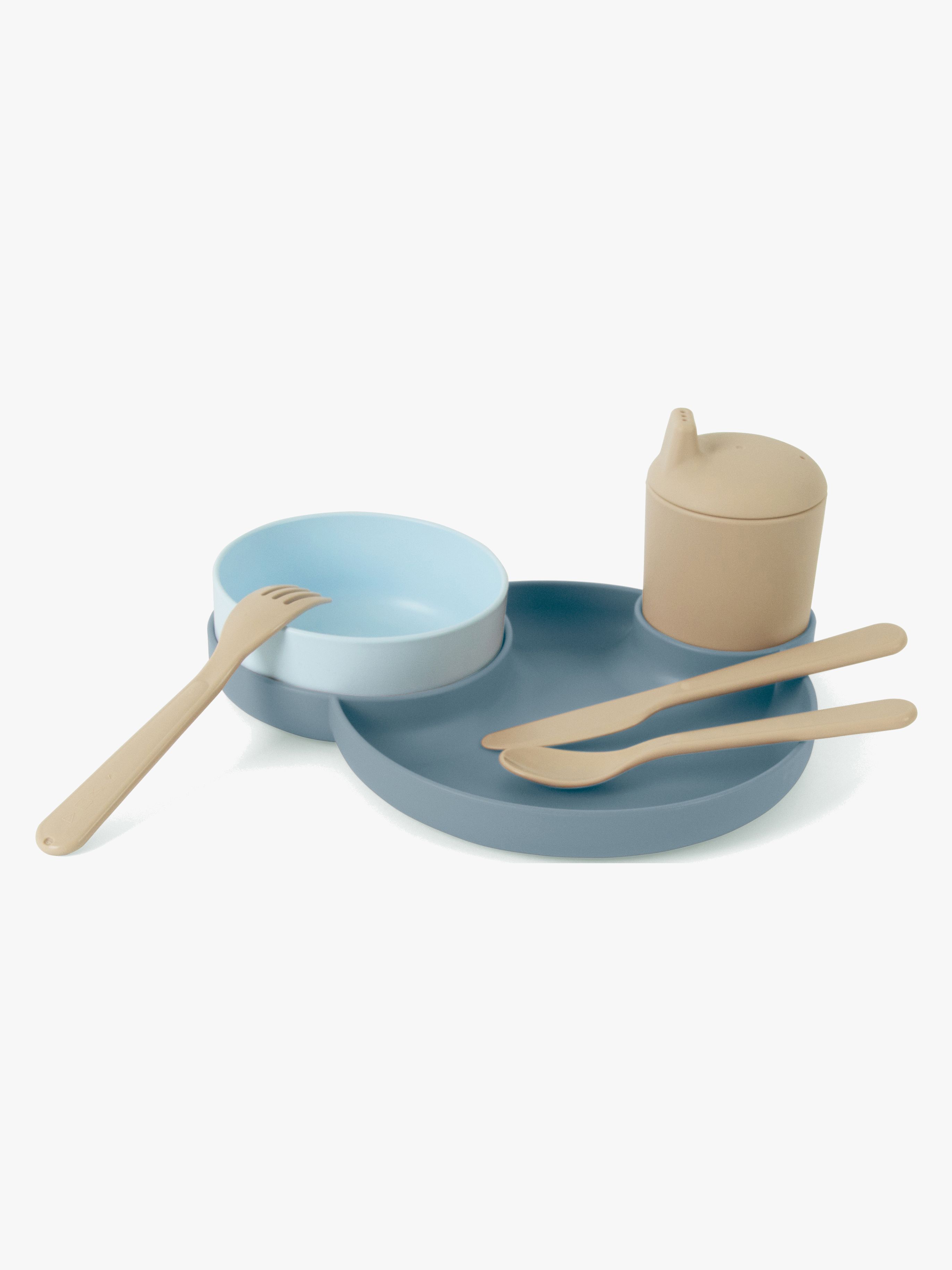 Geschirrset 7 Teile, Blau