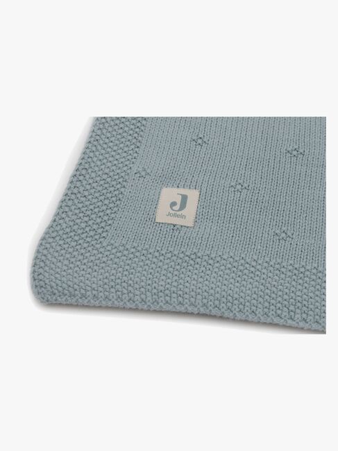 Jollein Strick-Decke Cozy, Sea Green