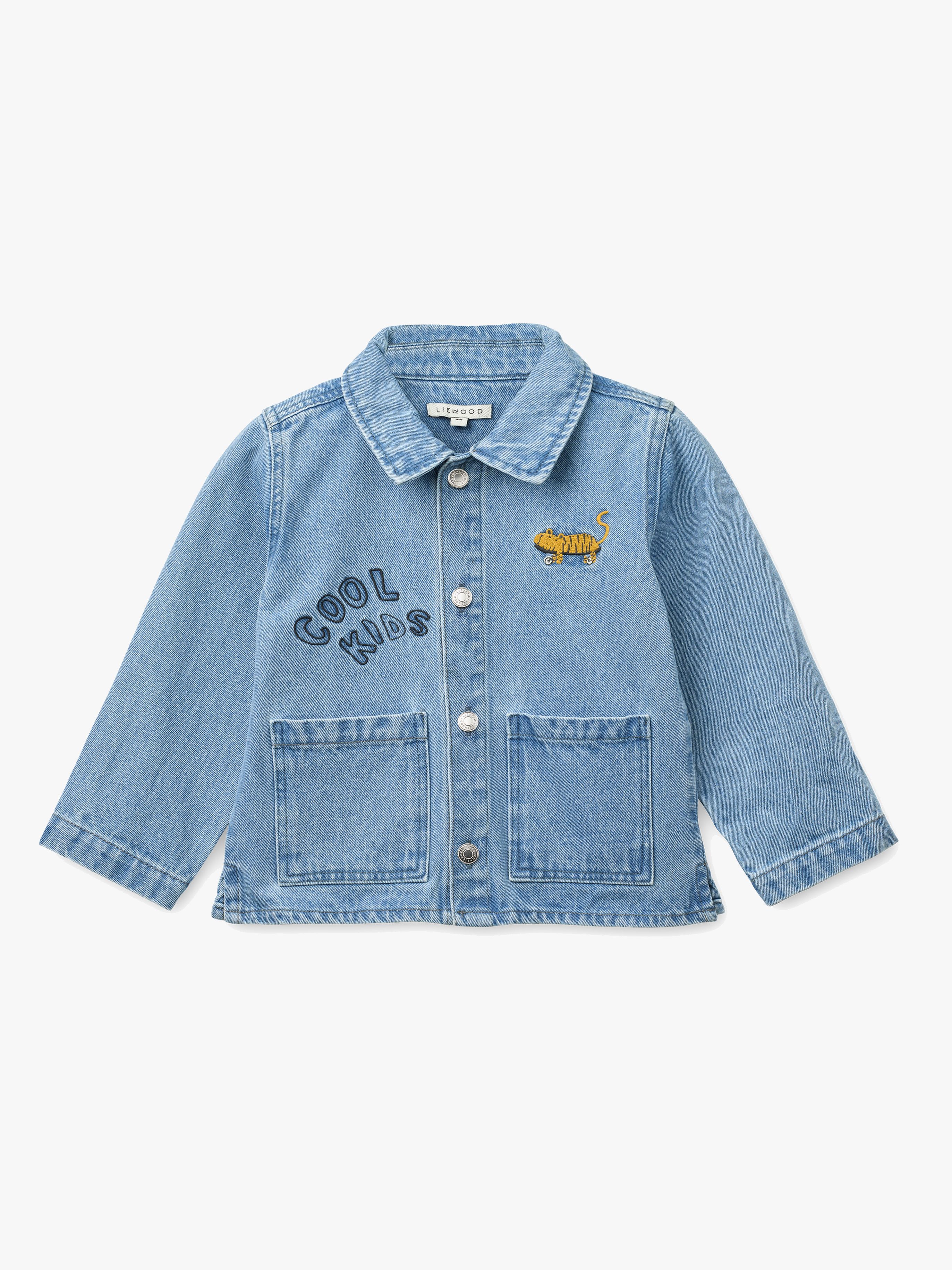 LIEWOOD Kinsley Placement Denim Jeansjacke, Cool Kids/Light Blue Denim, 128