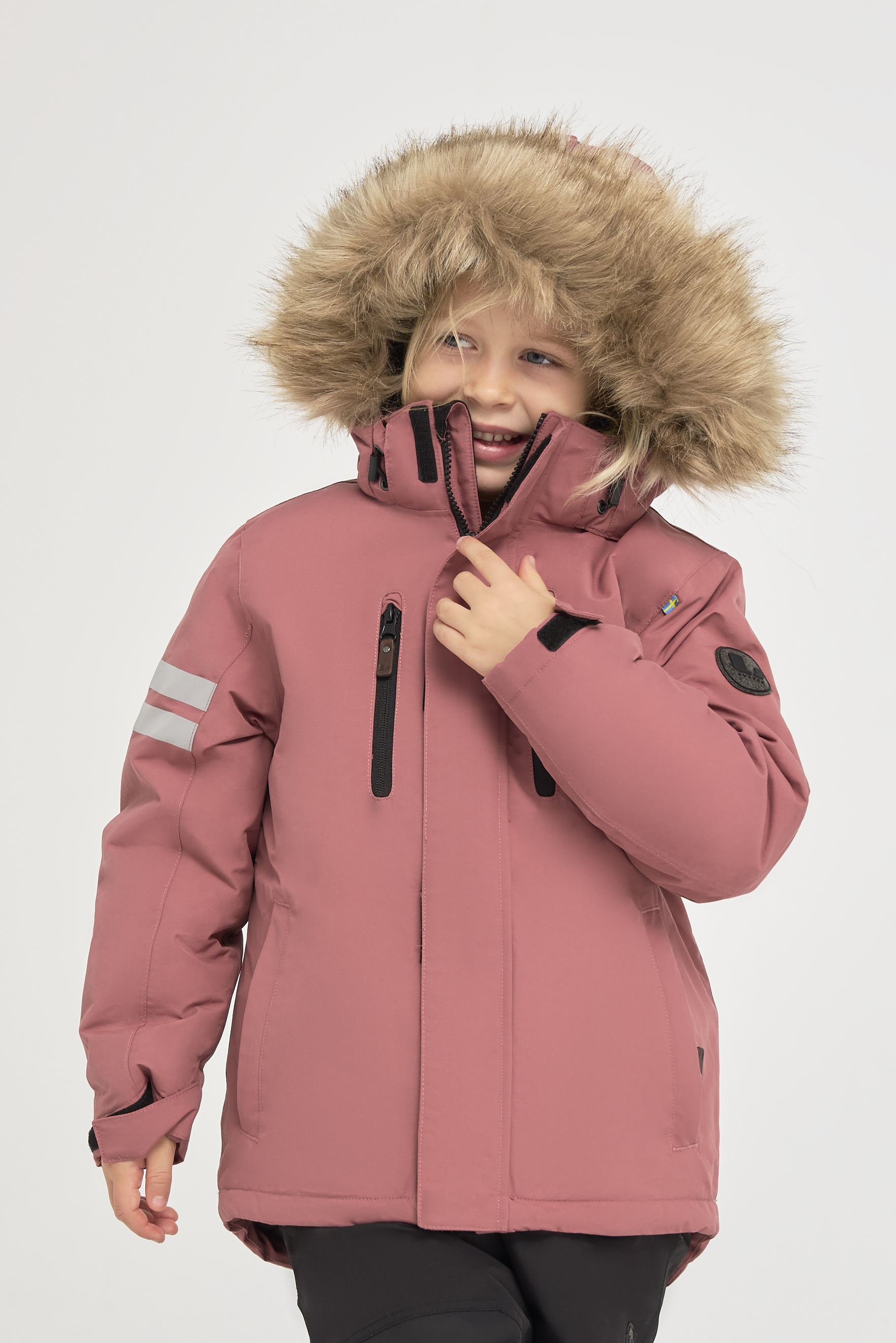 Polar Winterjacke, Dunkelrosa, 130