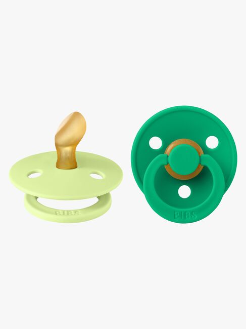BIBS Colour Schnuller 2er-Pack Latex Größe 1 Anatomisch, Matcha/Cactus