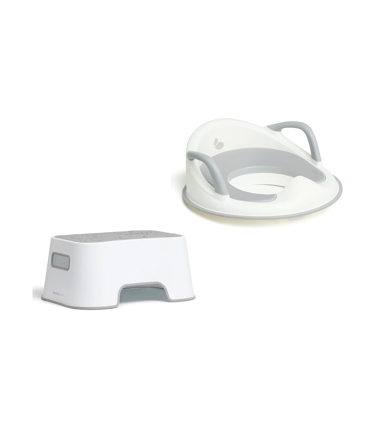 Beemoo CARE Assist Toilettensitz &  Hocker, White/Grey