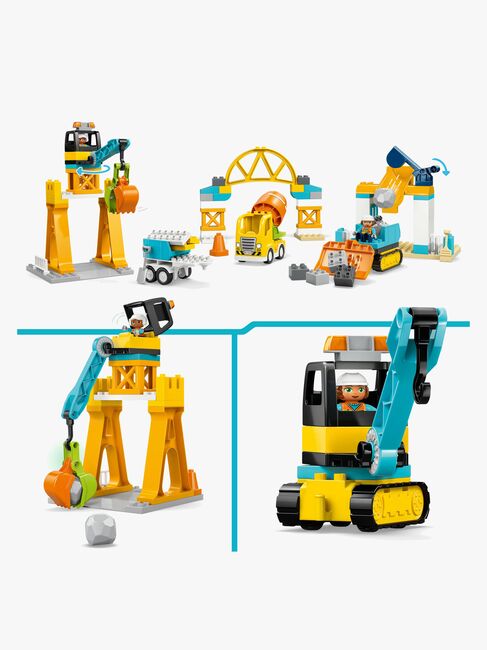 LEGO DUPLO Town 10476 Baustelle mit Baufahrzeugen – 3-in-1-Set