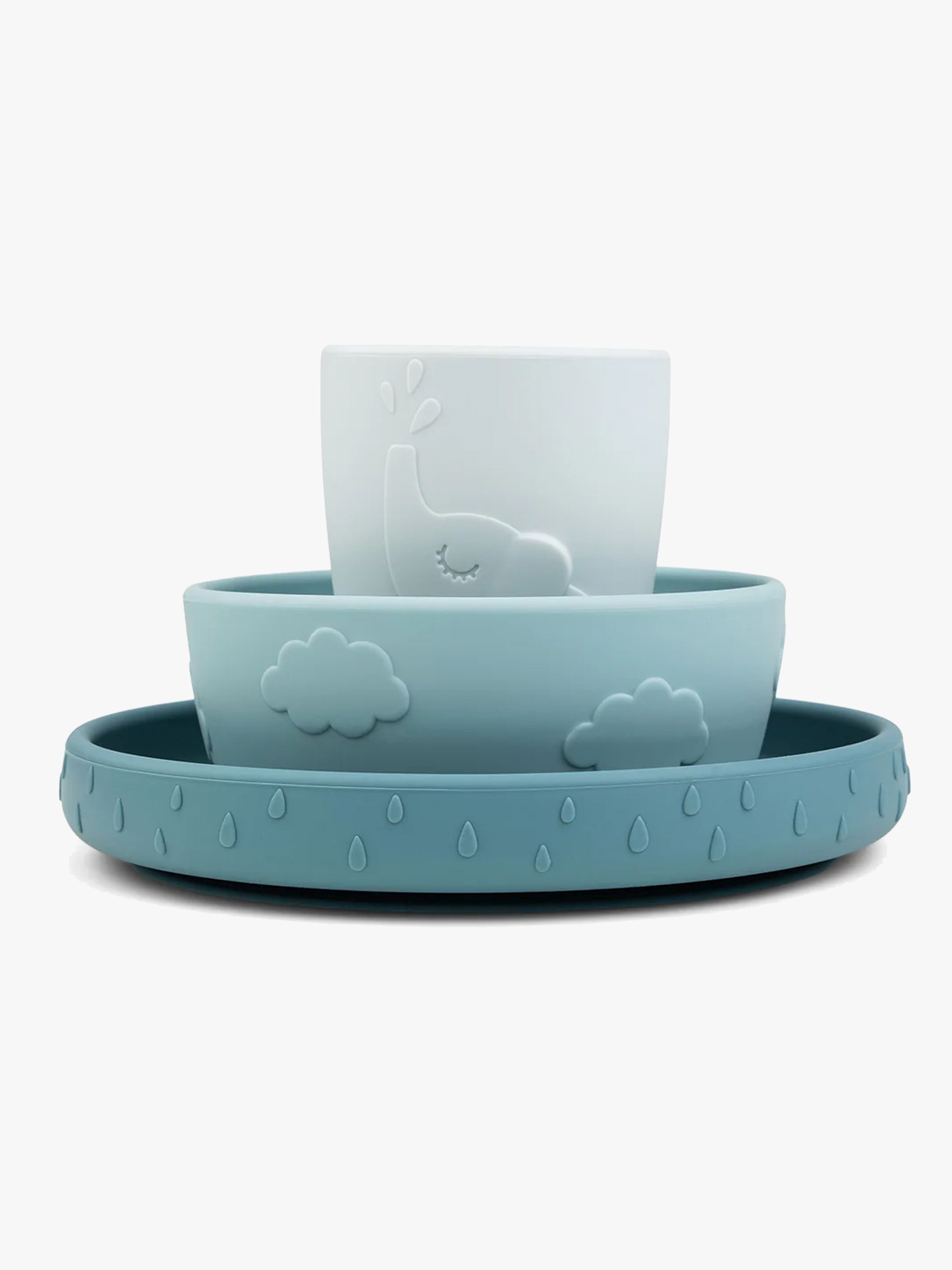 Stick & Stay Geschirr-Set Deer Friends, Blue