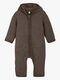 Huttelihut Overall Merinowolle mit Ohren, Brown Melange