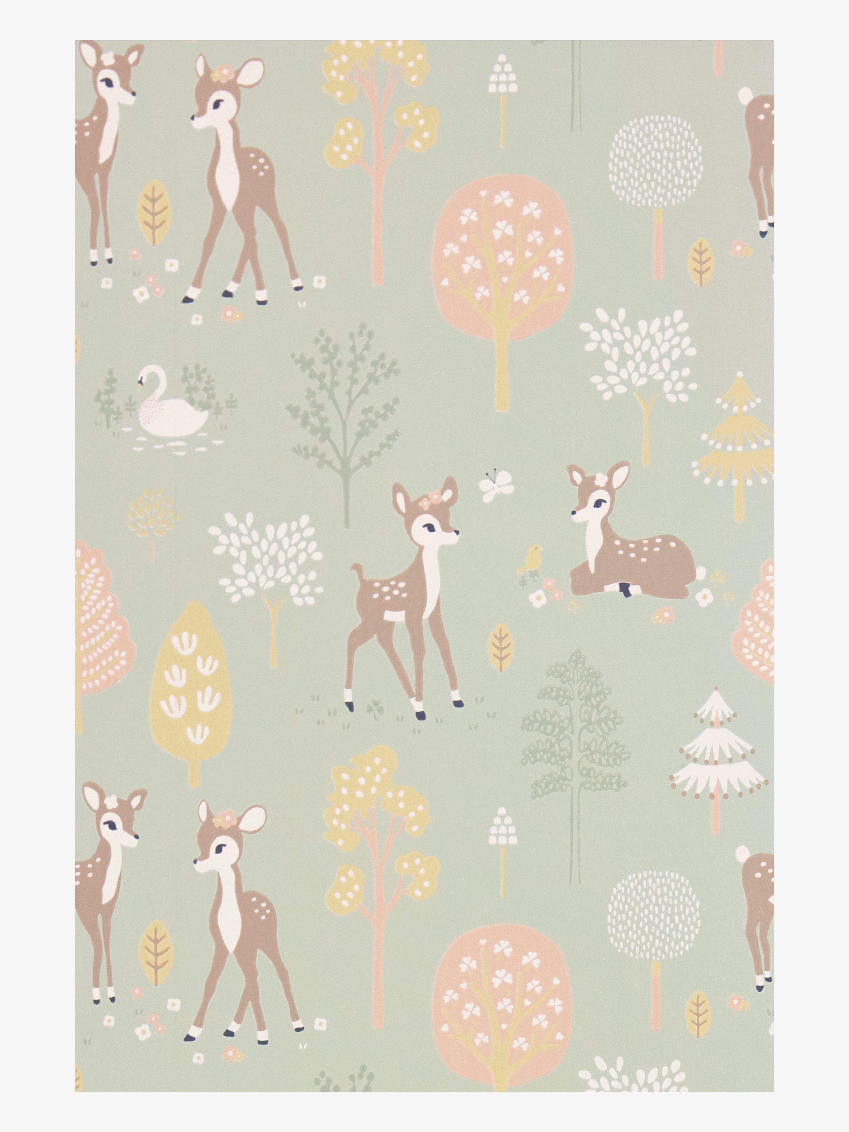 Tapete Kinderzimmer, Golden Woods, Dusty Green, Kindertapete