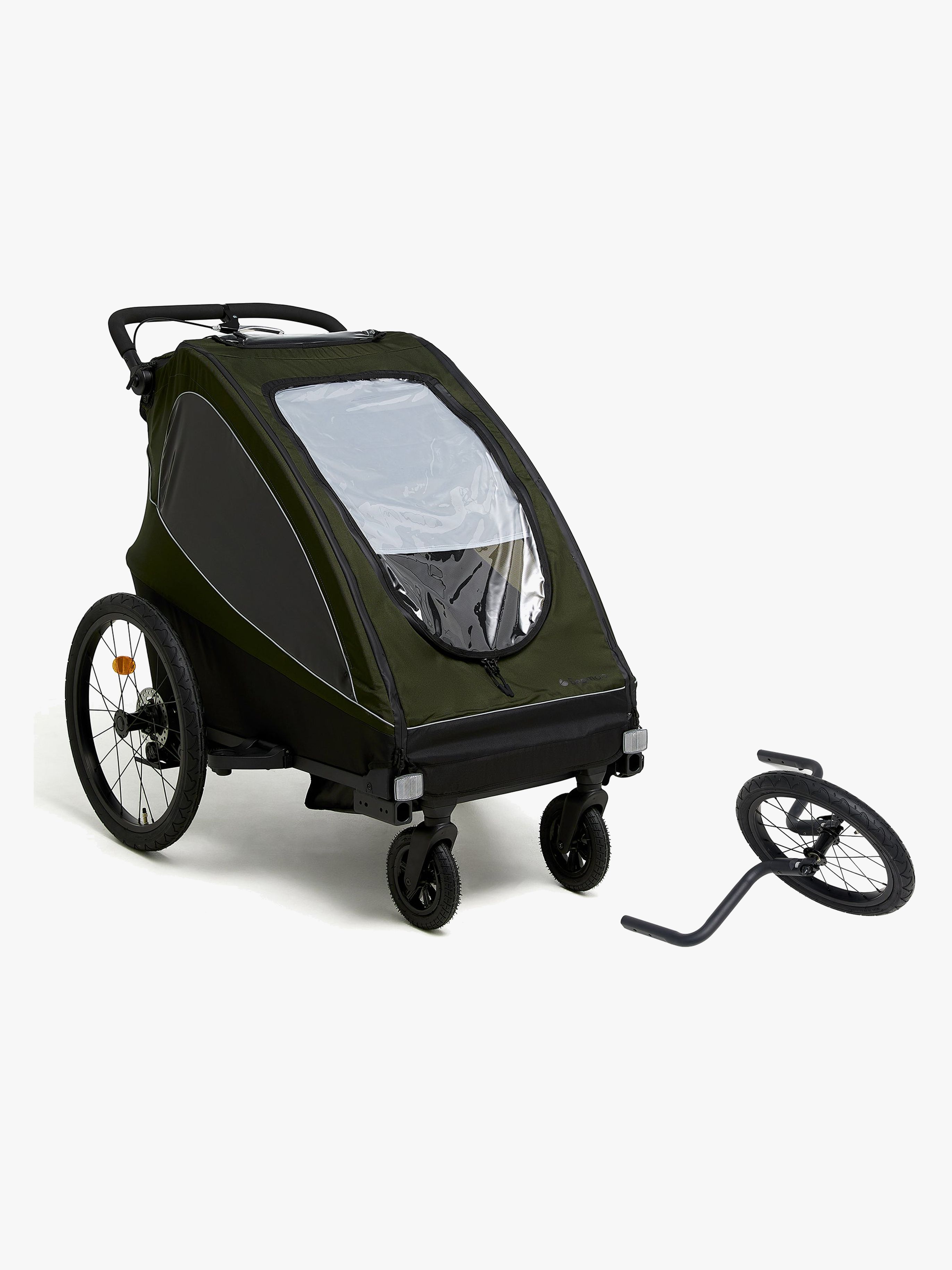 Beemoo Activity Sport Fahrradanhänger Inkl. Jogging-Set, Green