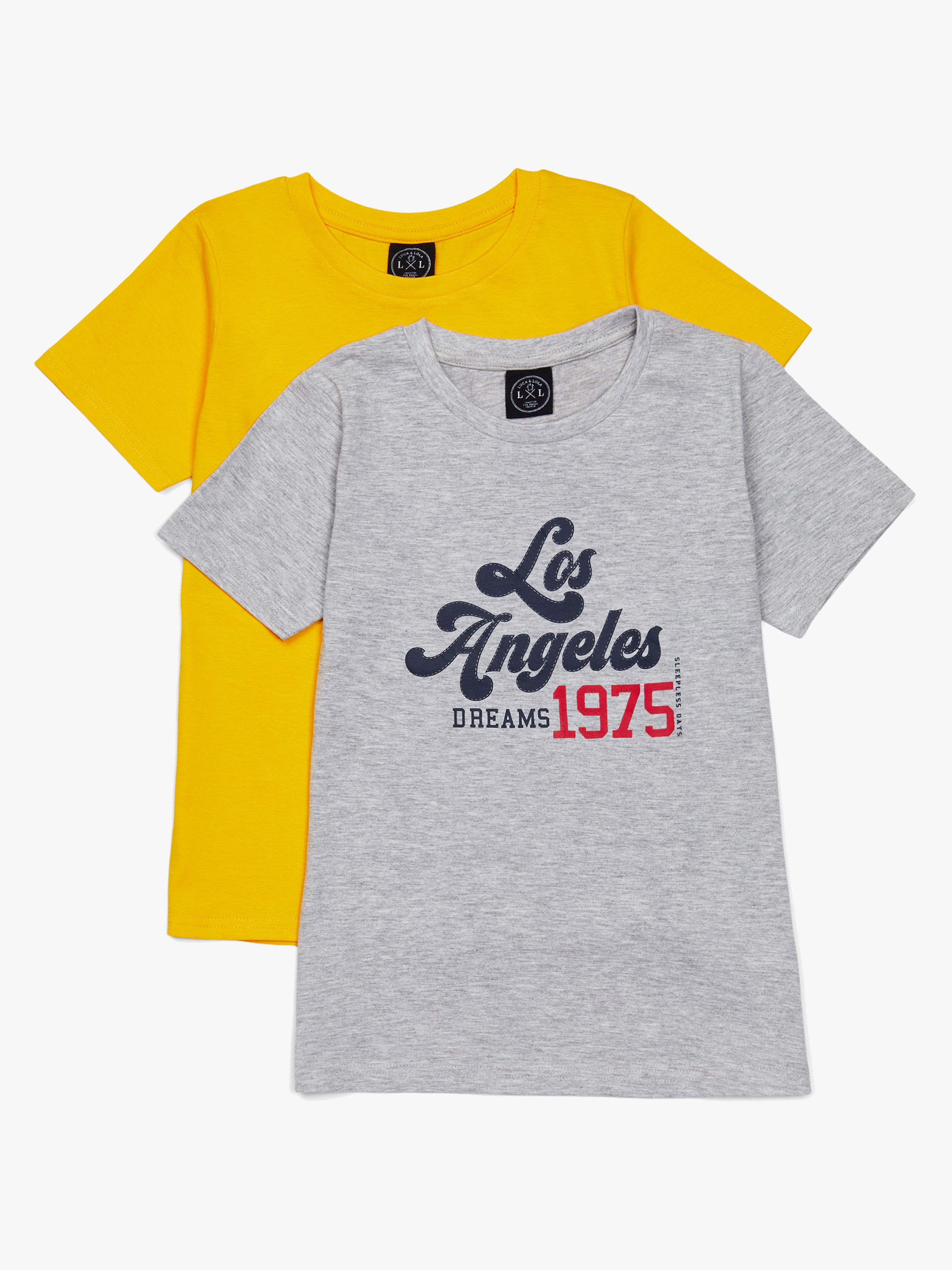 Luca &  Lola Olivia T-Shirt 2er-Pack, Grey Melange 146-152