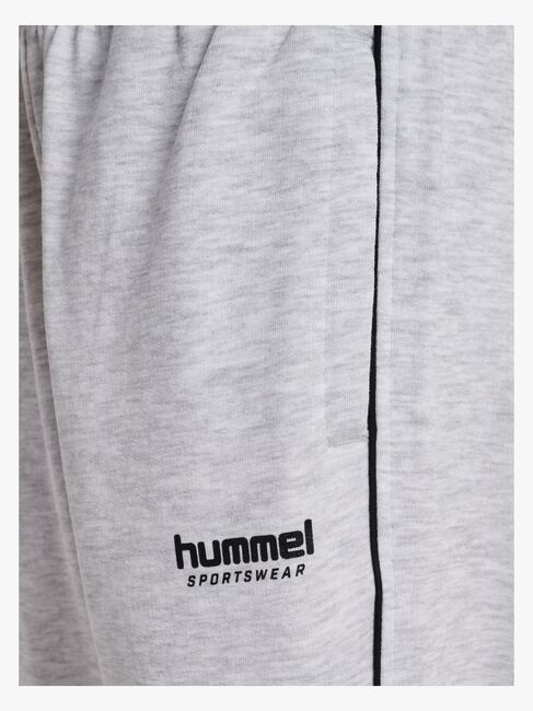 Hummel JR Loose Piping Jogginghose, Light Grey Melange/Black