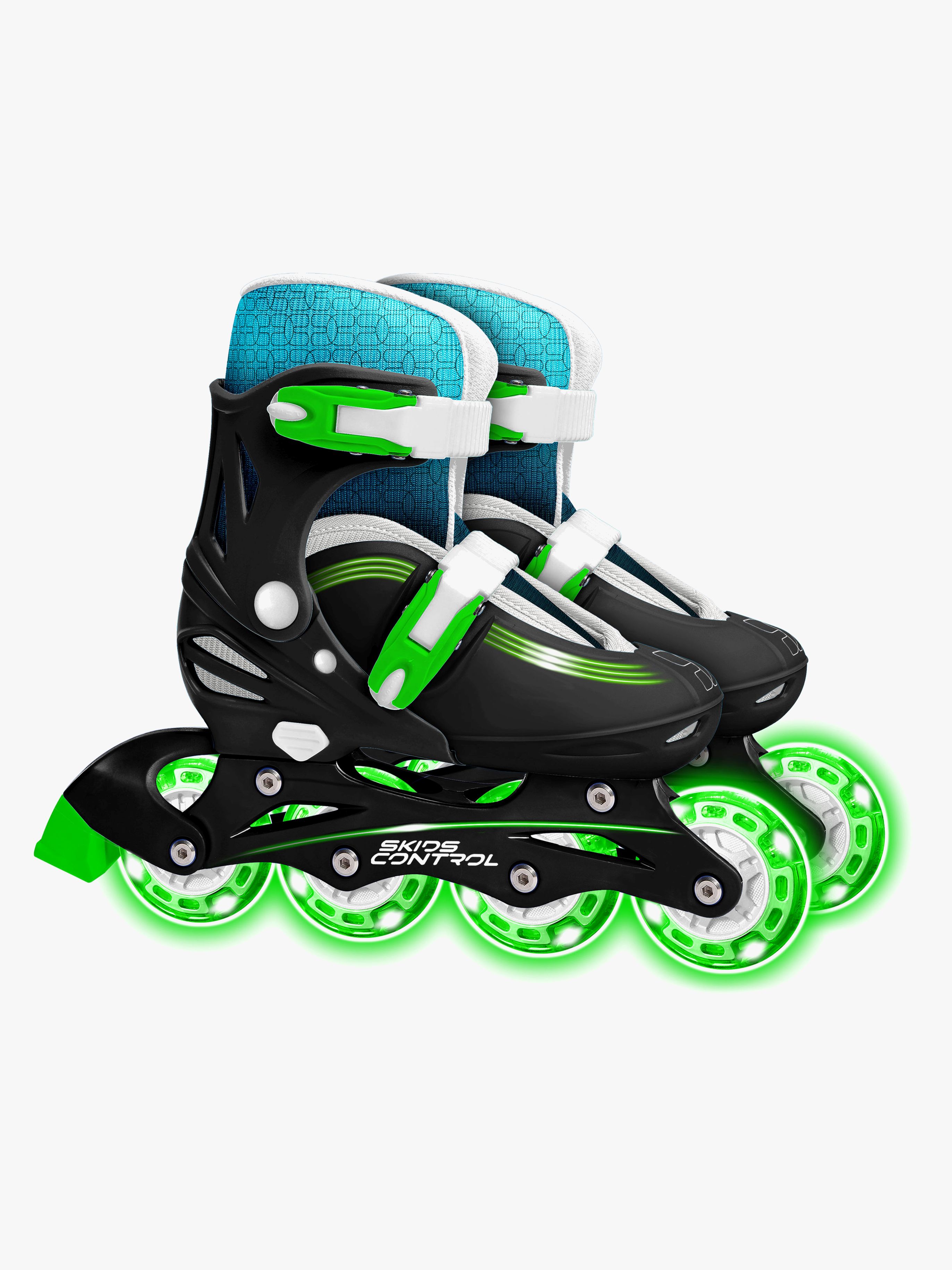 Stamp Skids Control Light-Up Inlineskates Größe 30-33, Grün/Schwarz