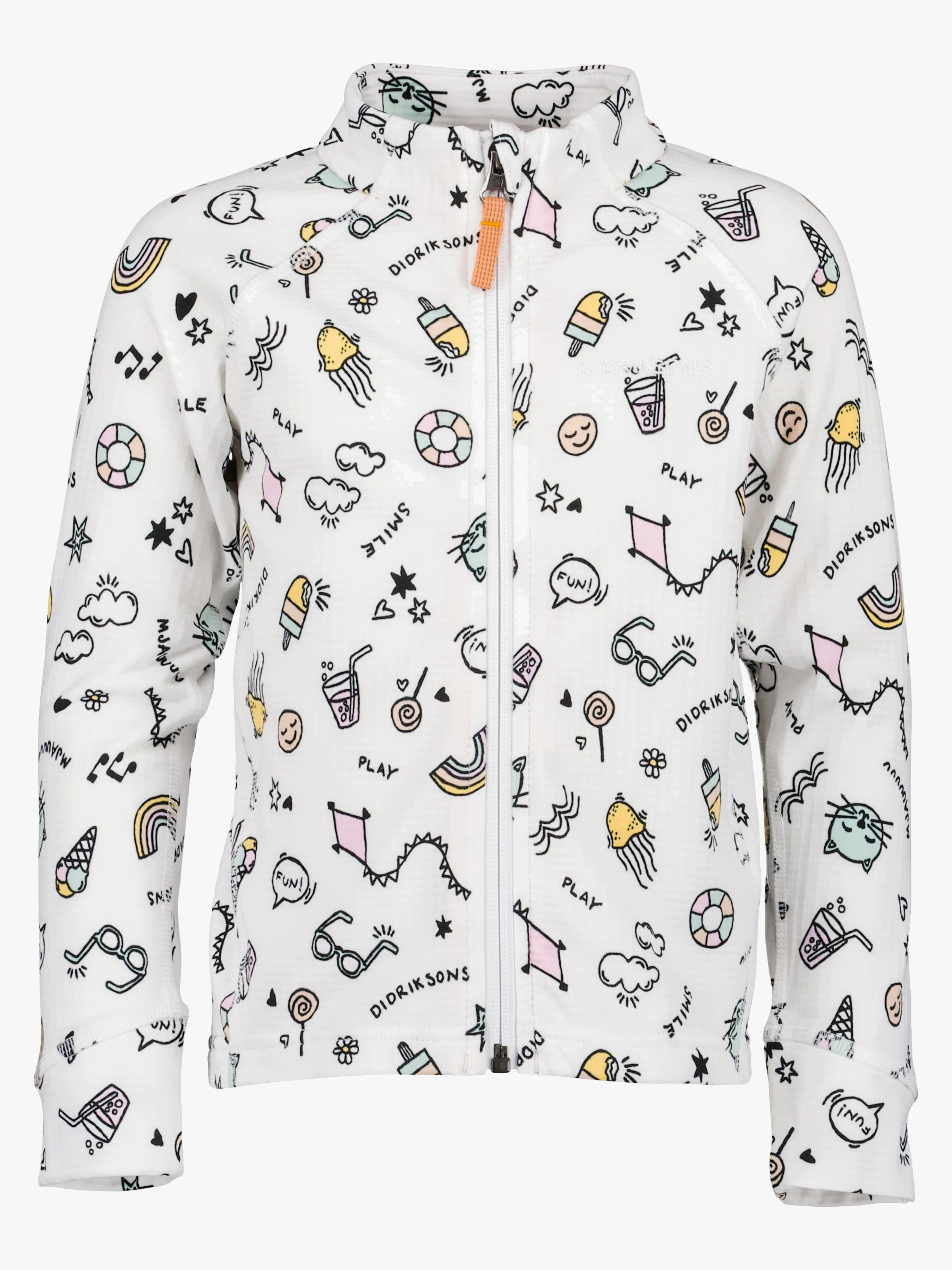 Didriksons Jadis Pullover mit Reißverschluss, Doodle Multi, 100