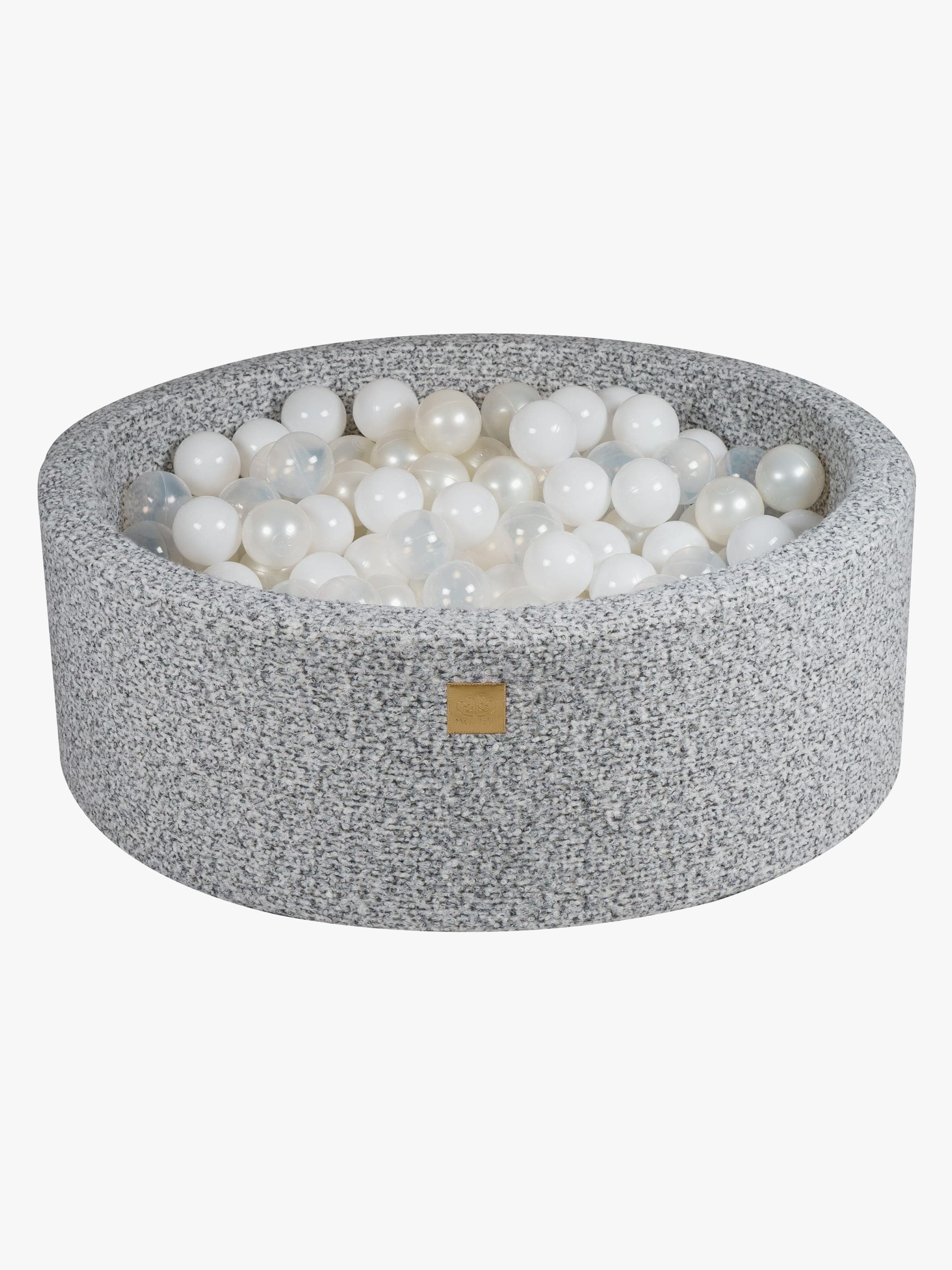 MeowBaby Boucle  Rund Bällebad, Marled Grey