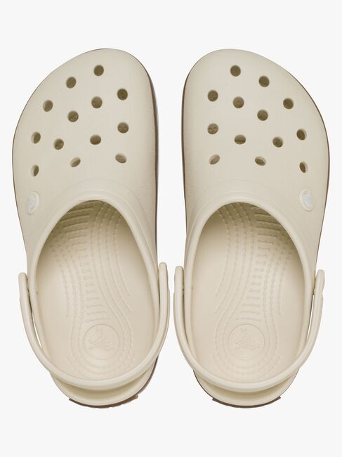 Crocs Crocband Gum Pantoffeln, Summit White