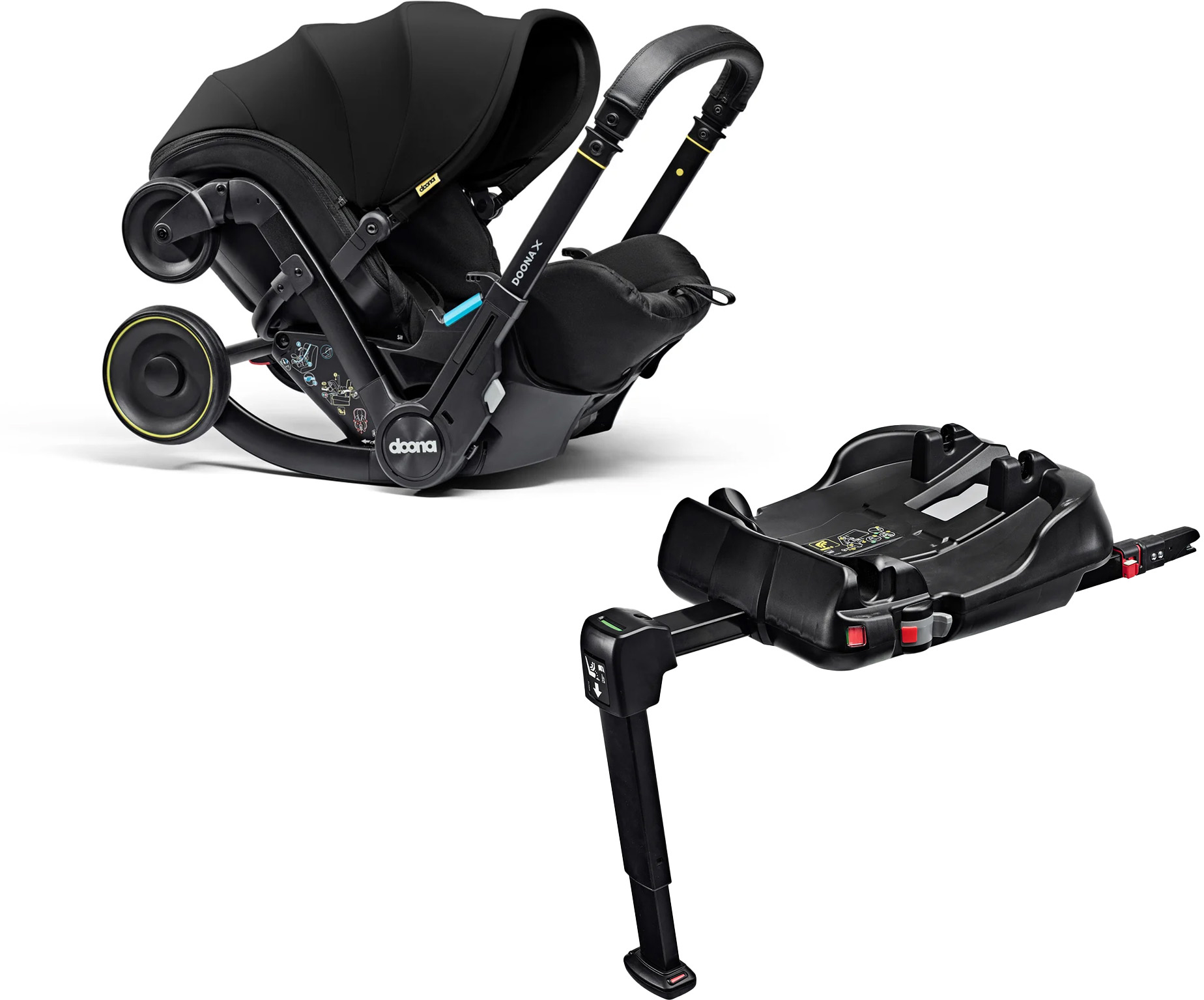 Doona X Babyschale inkl. ISOFIX-Basis, Nitro Black