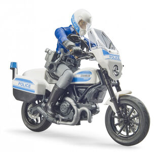 Bruder BWorld Scrambler Ducati Polizeimotorrad mit Fahrer