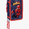 Marvel Spider-Man Gefülltes Dreifach-Federmäppchen 37 Teile, Blau