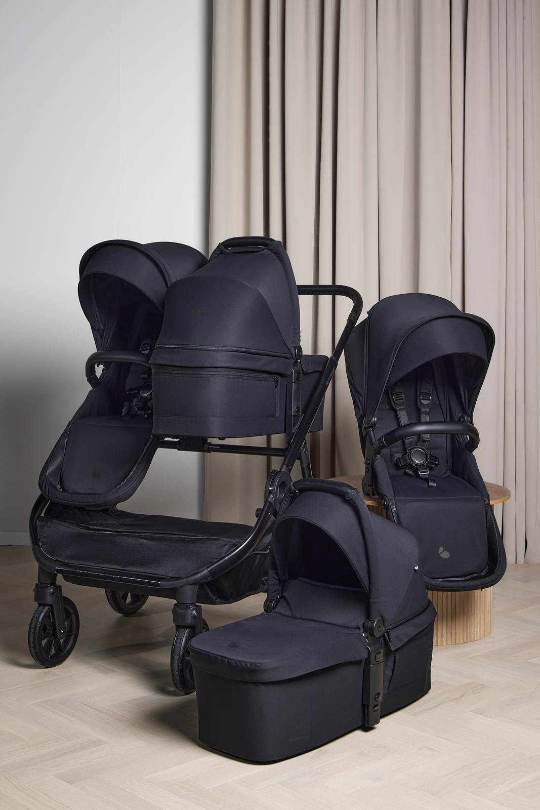 Beemoo Pro Twin 2 Zwillingswagen, Coffee Black