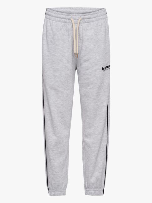 Hummel JR Loose Piping Jogginghose, Light Grey Melange/Black