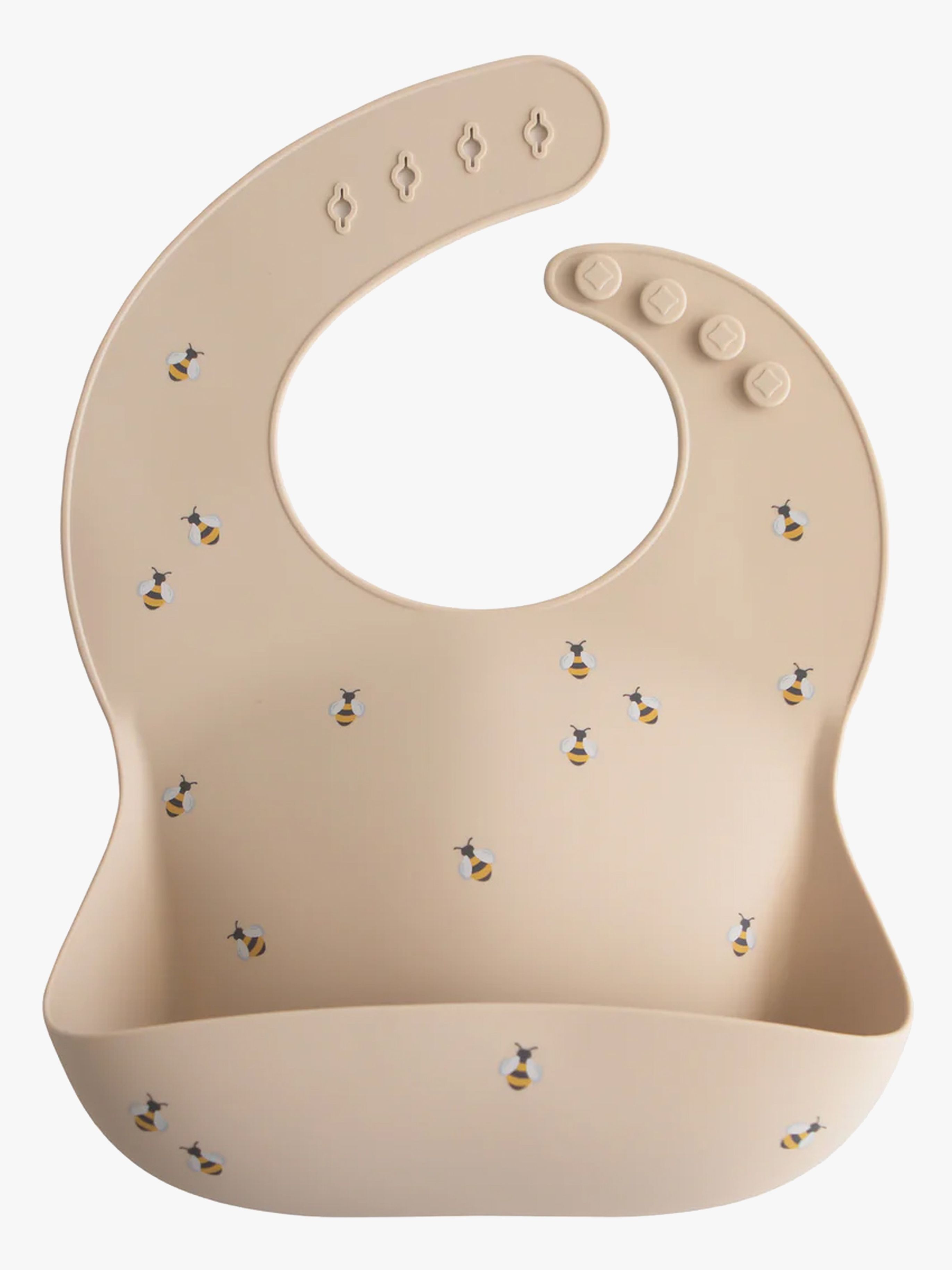Lätzchen Silikon Bees, Beige