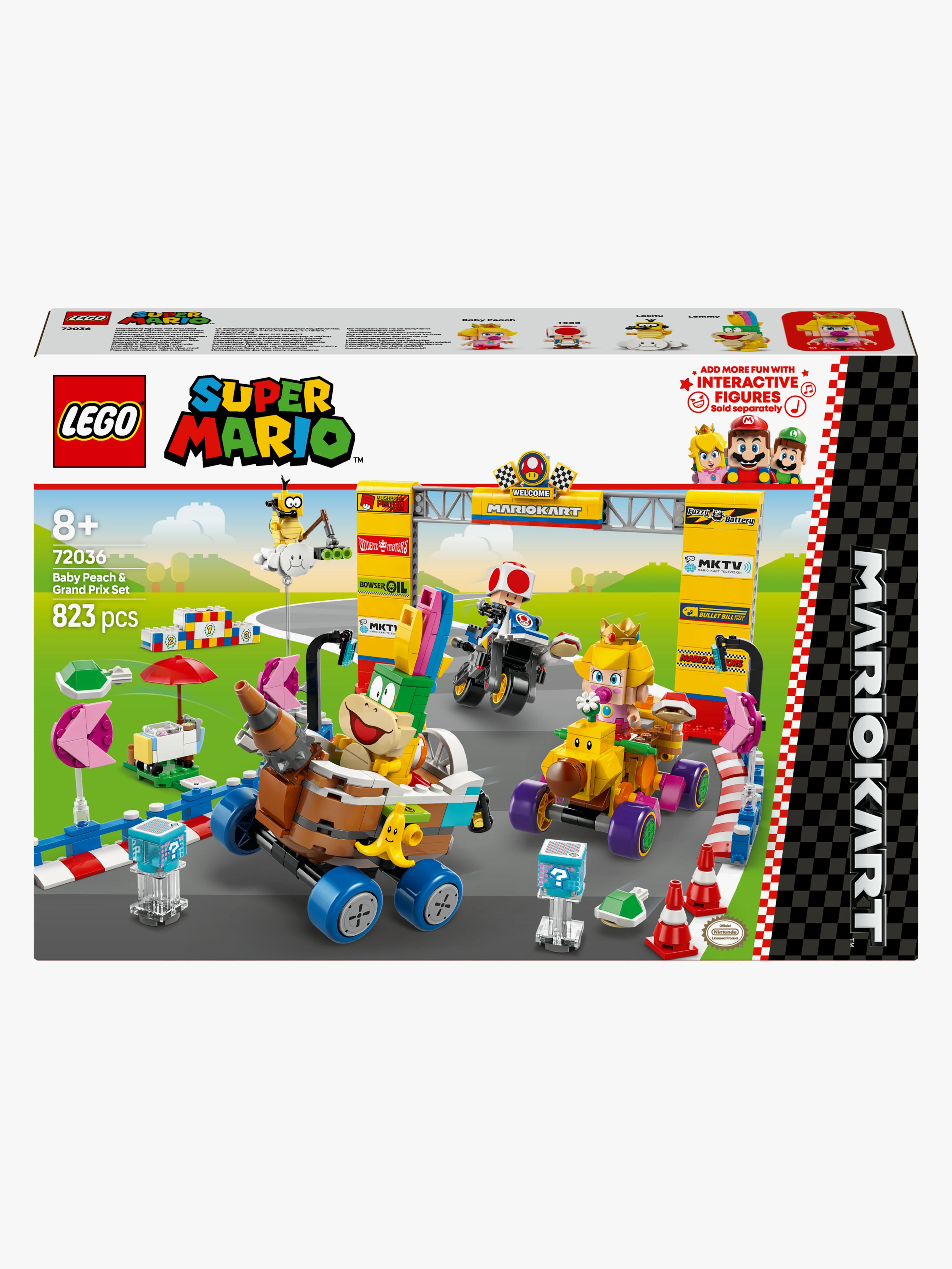 Super Mario 72036 Mario Kart – Baby Peach & Grand Prix–Set