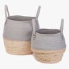 KidsDepot Kori Aufbewahrungskorb 2er-Pack, Grey/Natural