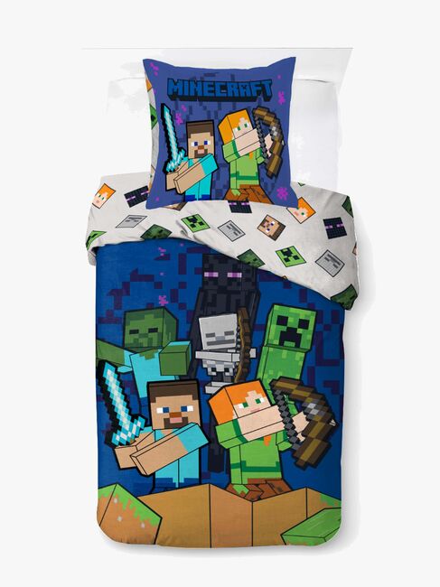 BrandMac Bettwäsche Minecraft Echoes Of Hardcare 140 x 200 cm, Dunkelblau 1030258-3437_1.jpg