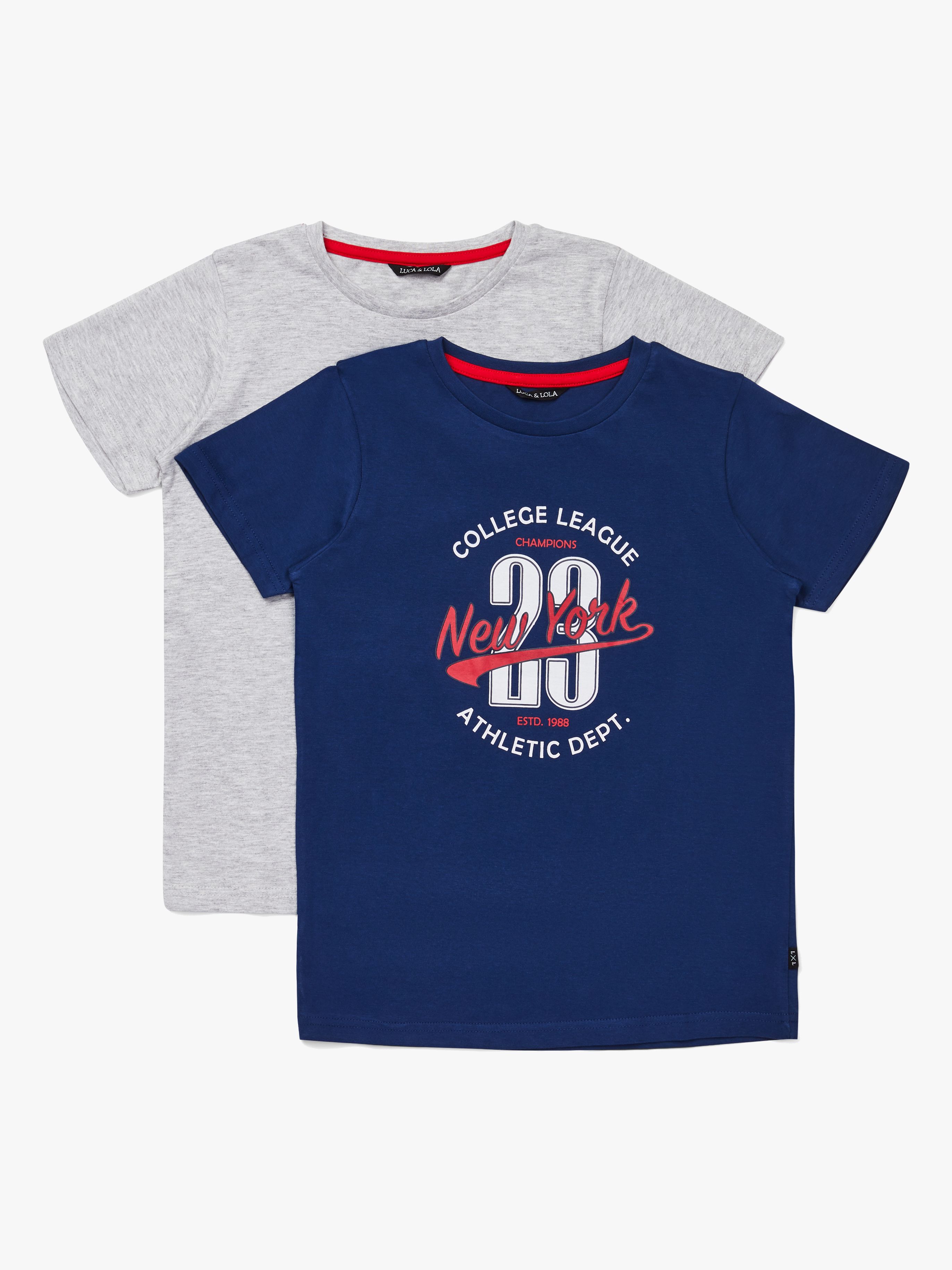 Luca &  Lola Riccione T-Shirt 2er-Pack, Navy/Grey 134-140