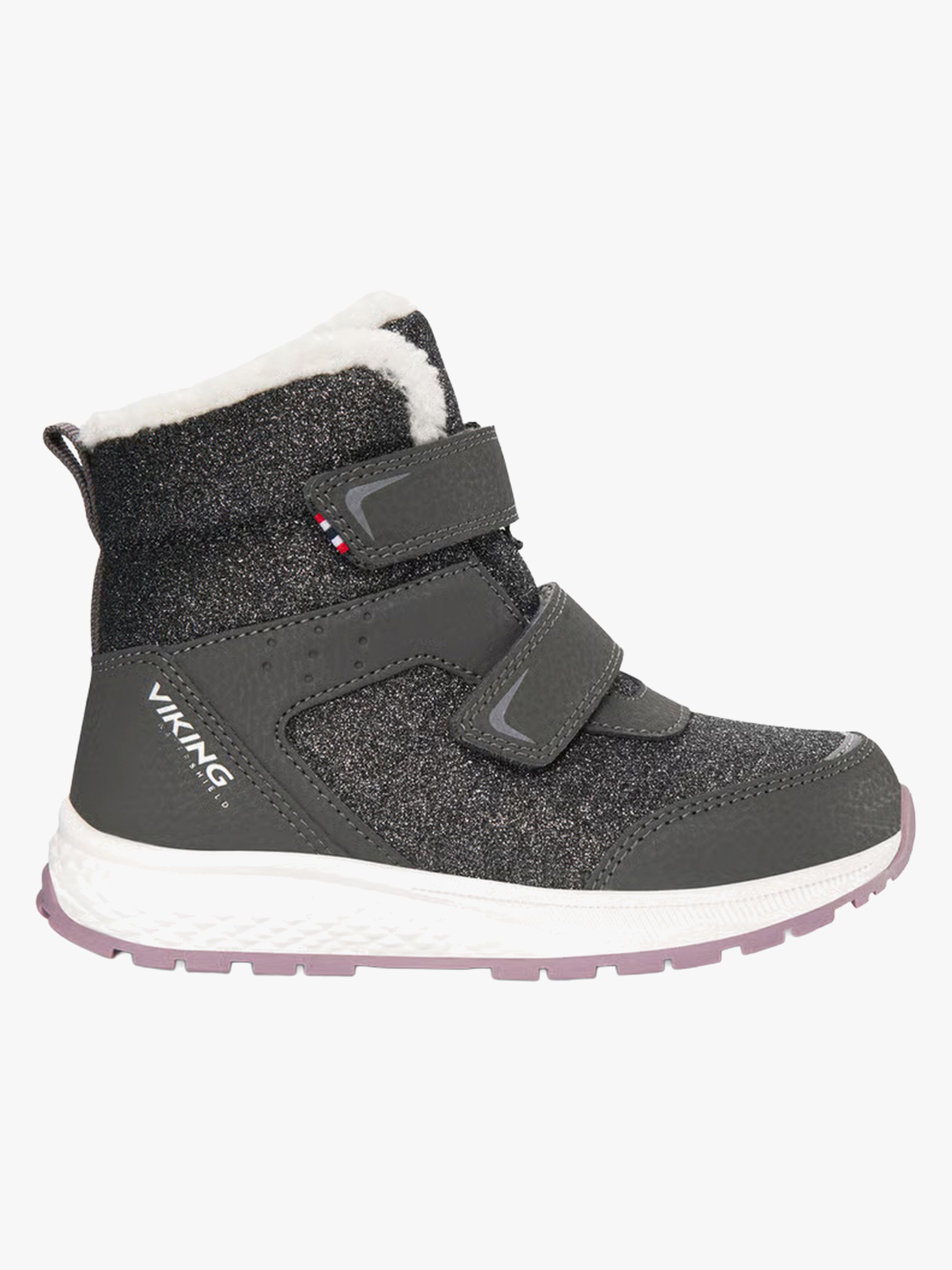 Viking Equip Glitter 2V WP Winterstiefel, Charcoal/Dusty Pink, 22