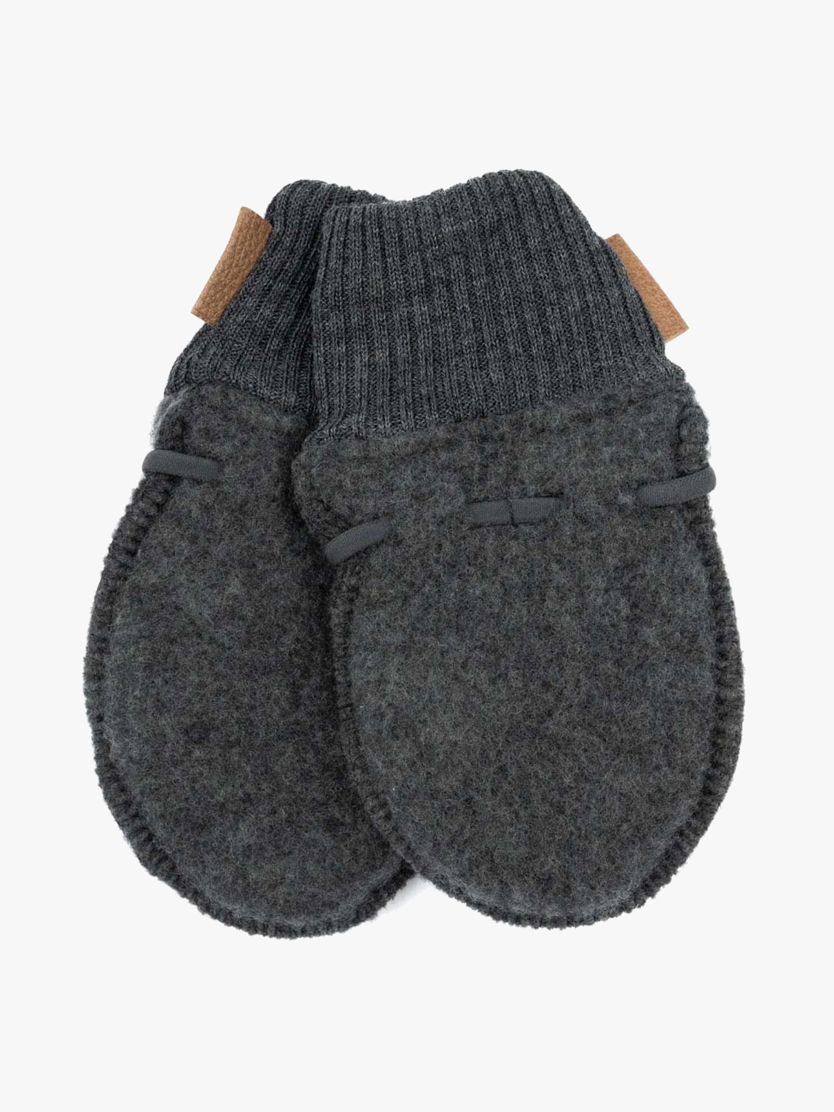 Fäustlinge Merinowolle, Anthracite Melange, 62-68
