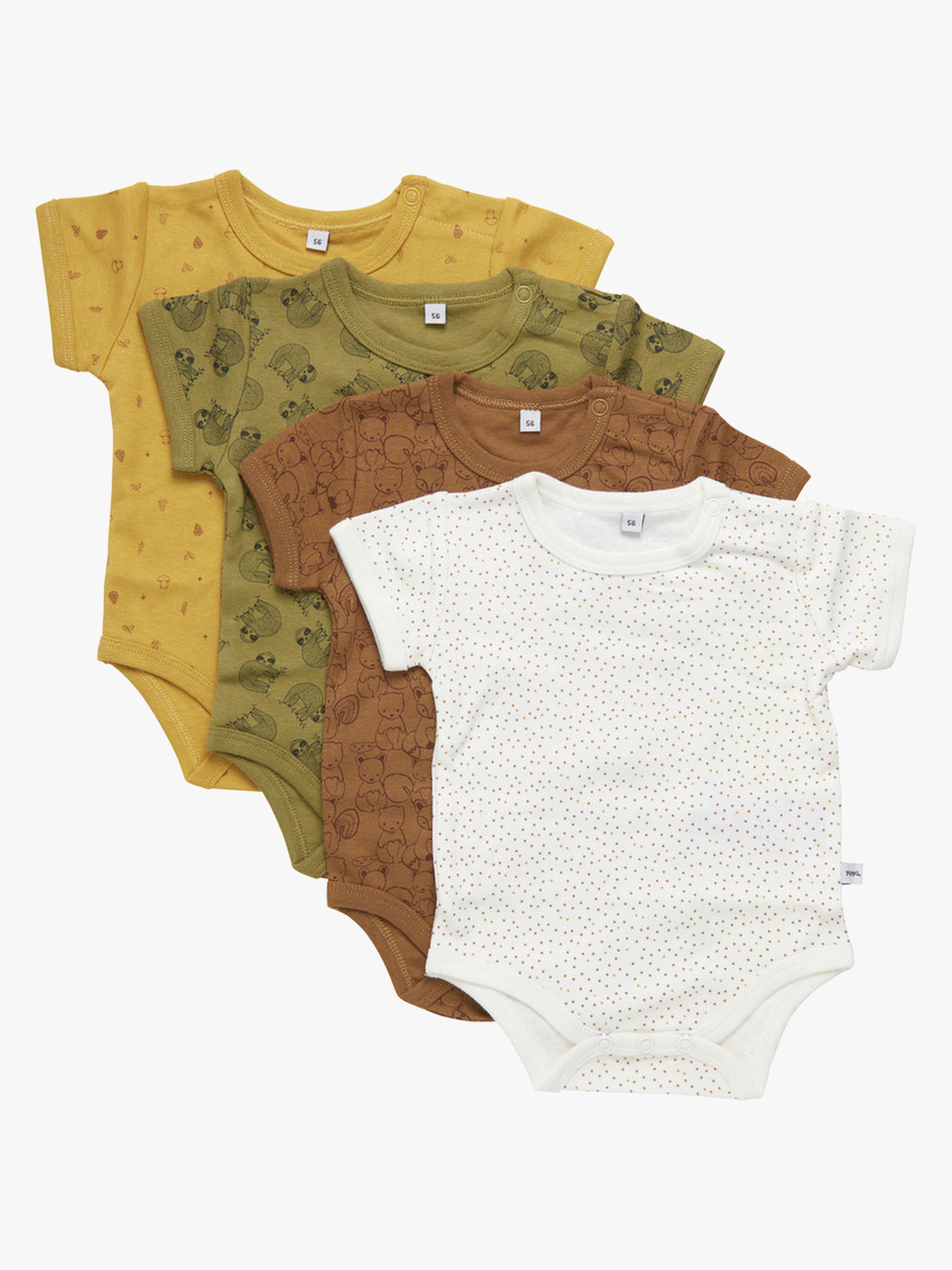 Pippi Kurzärmliger Body 4er-Pack, Tinsel, 56, Babykleidung