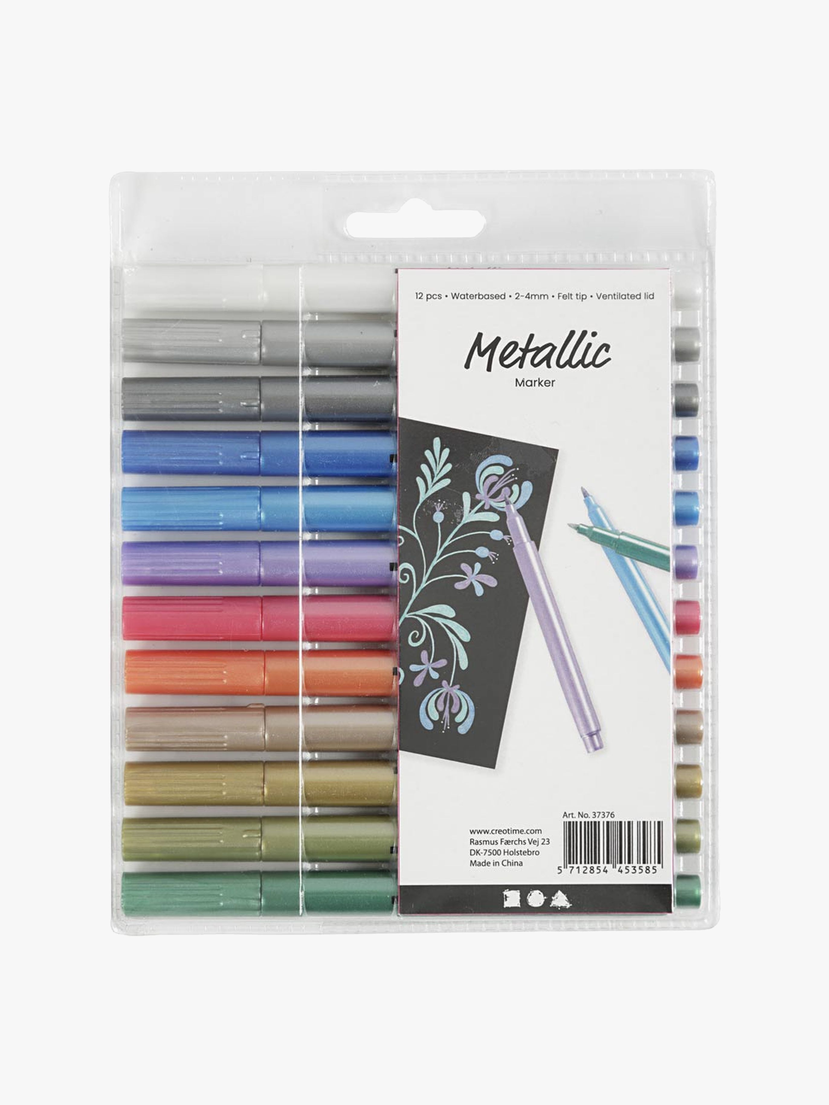 Creativ Company Filzstifte Metallic 12er-Pack