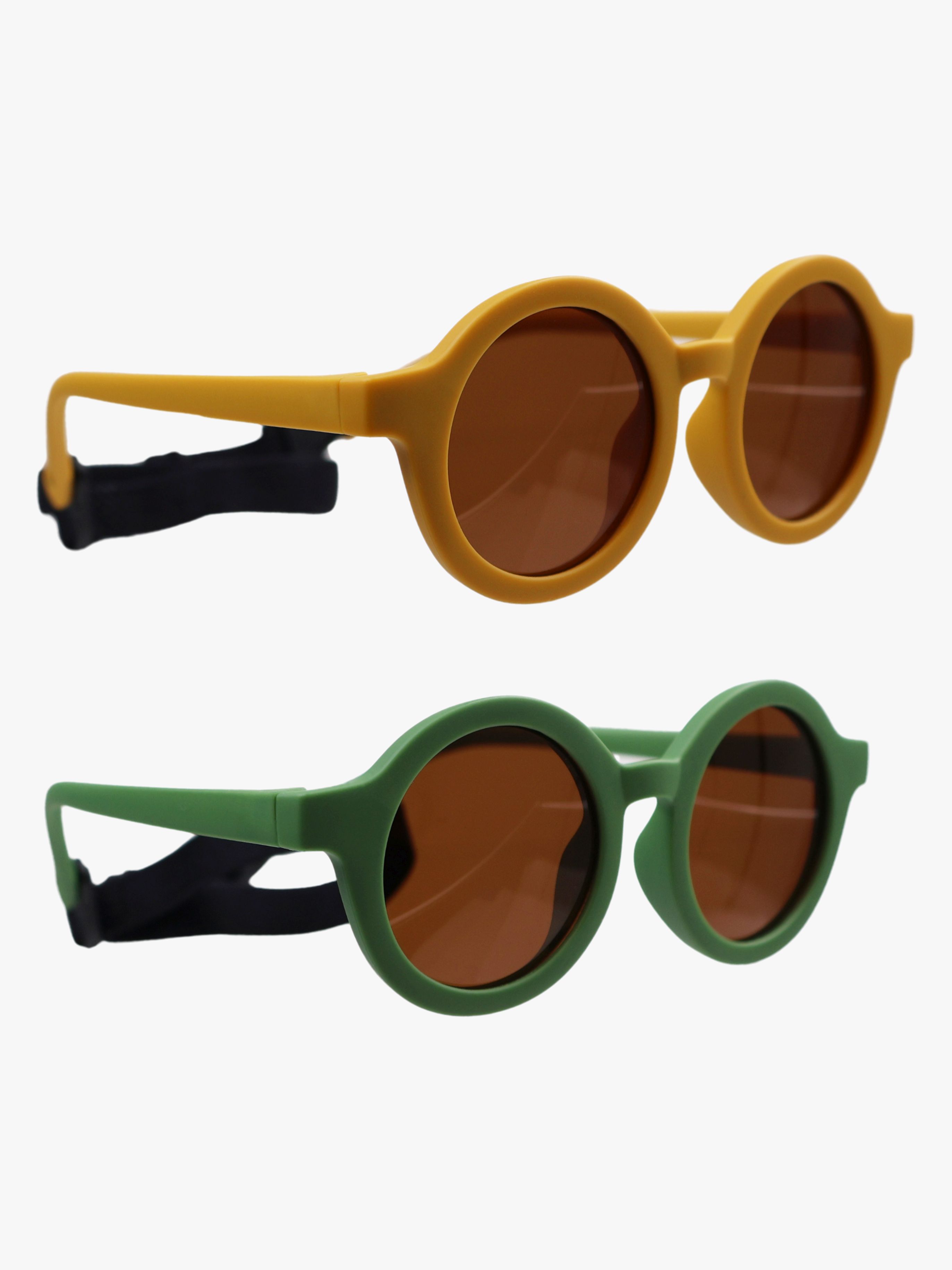 Luma Biegsame Sonnenbrille Breakproof 2er-Pack, Green / Yellow