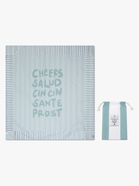 Swim Essentials Luxe Strandtuch, Green White Cheers