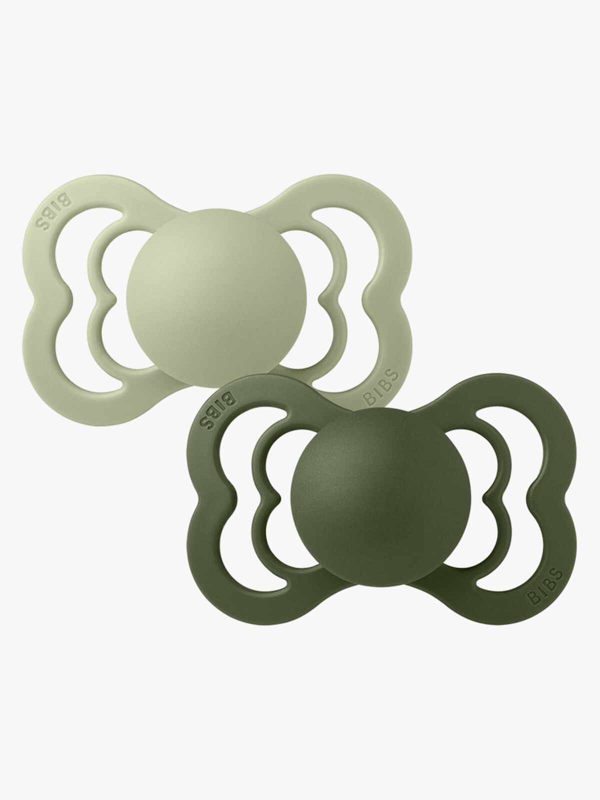 BIBS Supreme Schnuller 2er-Pack Latex Gr. 1, Sage/Hunter Green