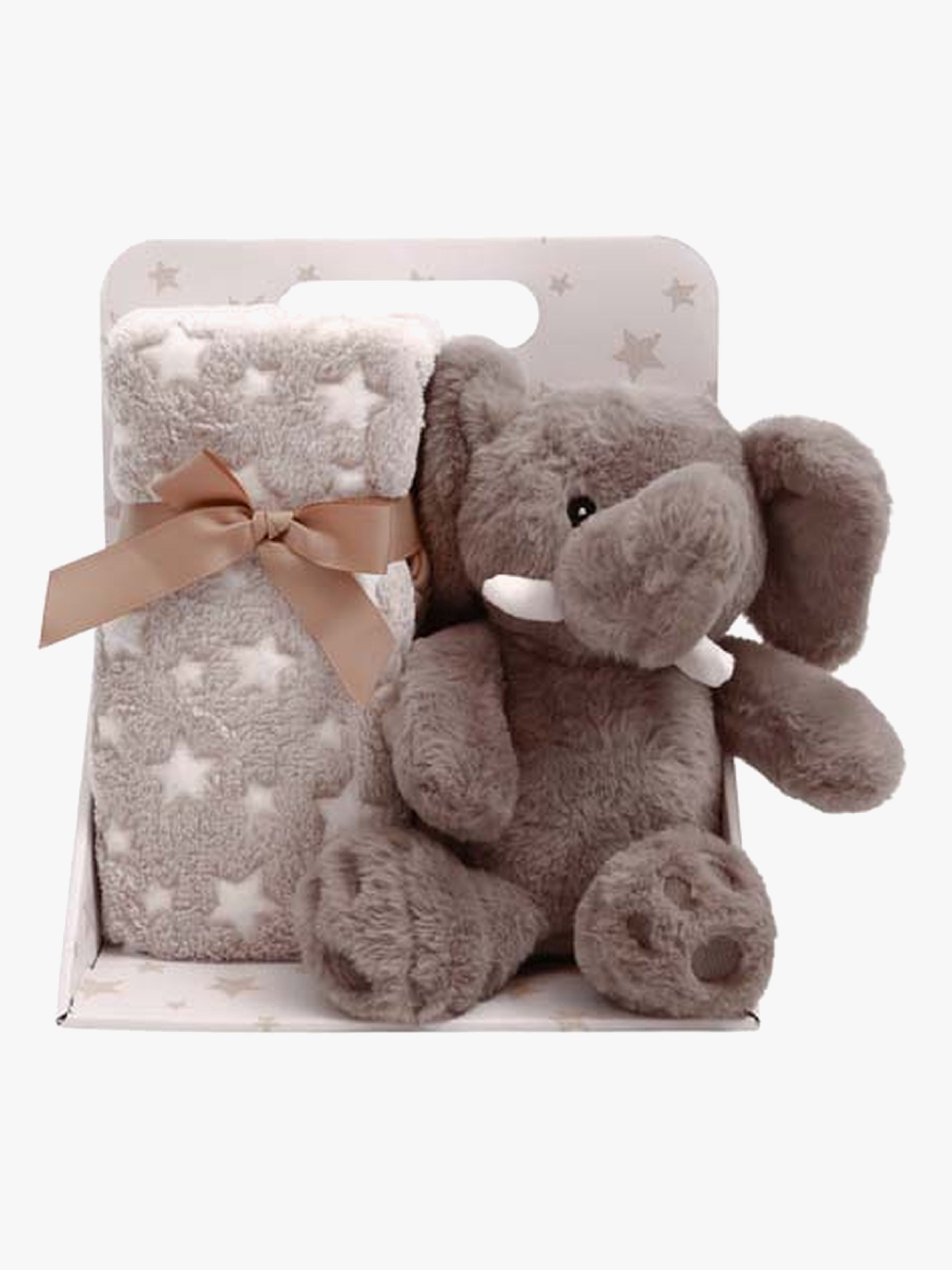 CarloBaby Fleecedecke und Kuscheltier Elefant, Braun
