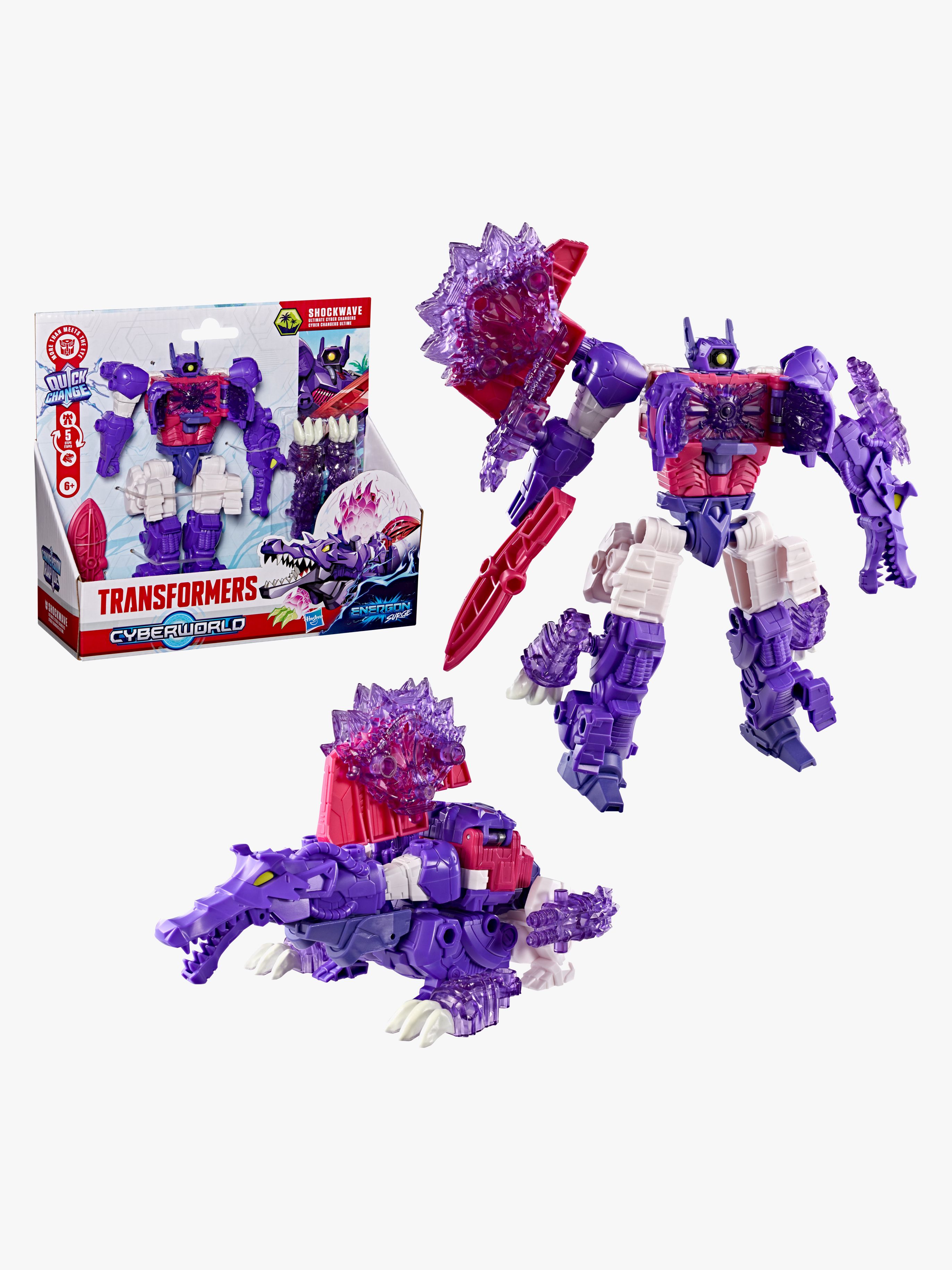 CYBERWORLD Ultimate Cyber Changers Actionfigur Shockwave Dino 16 cm