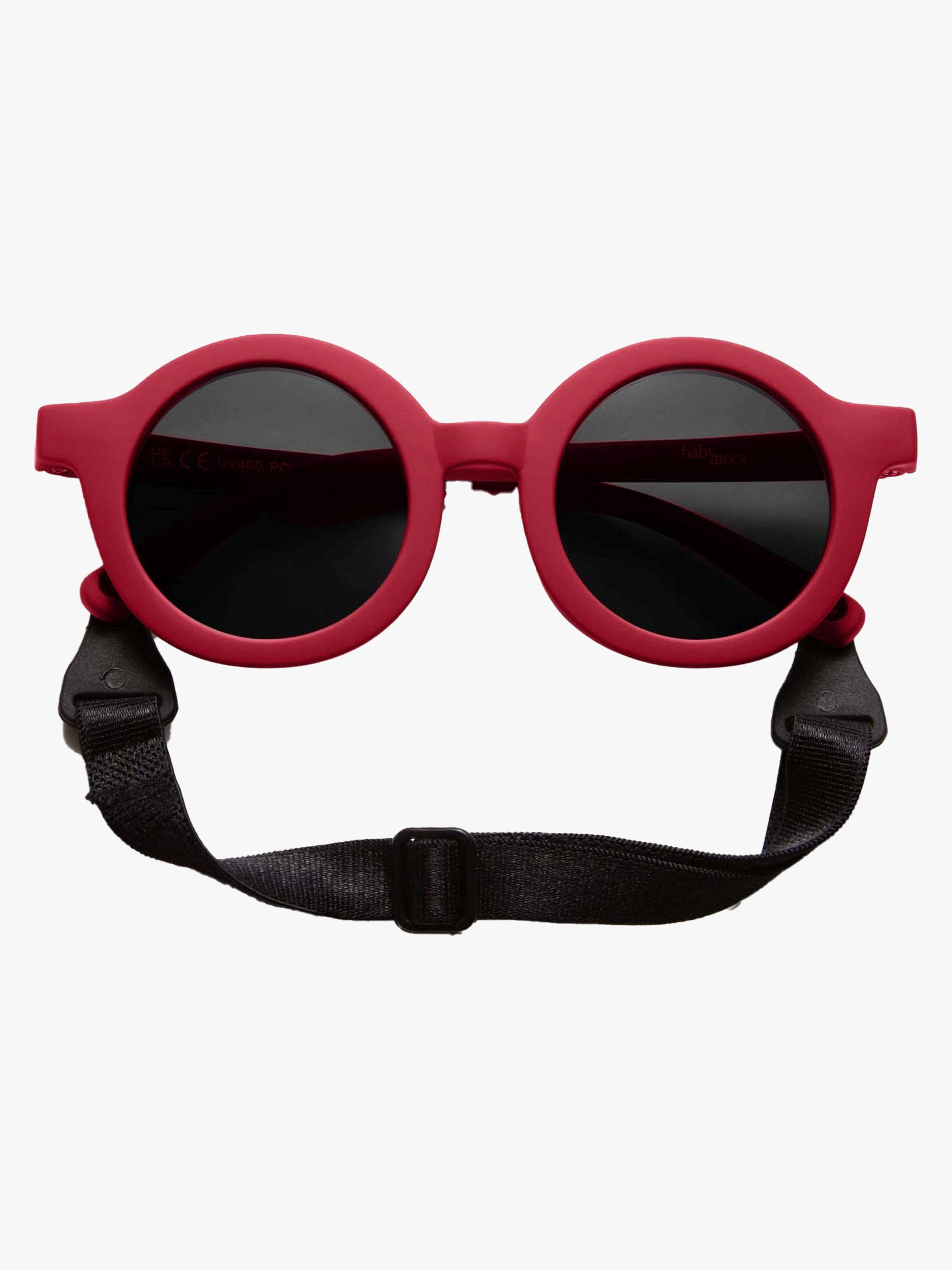 BabyMocs Signature Soft Biegbare Sonnenbrille Breakproof, Rot, 0-18 Monate
