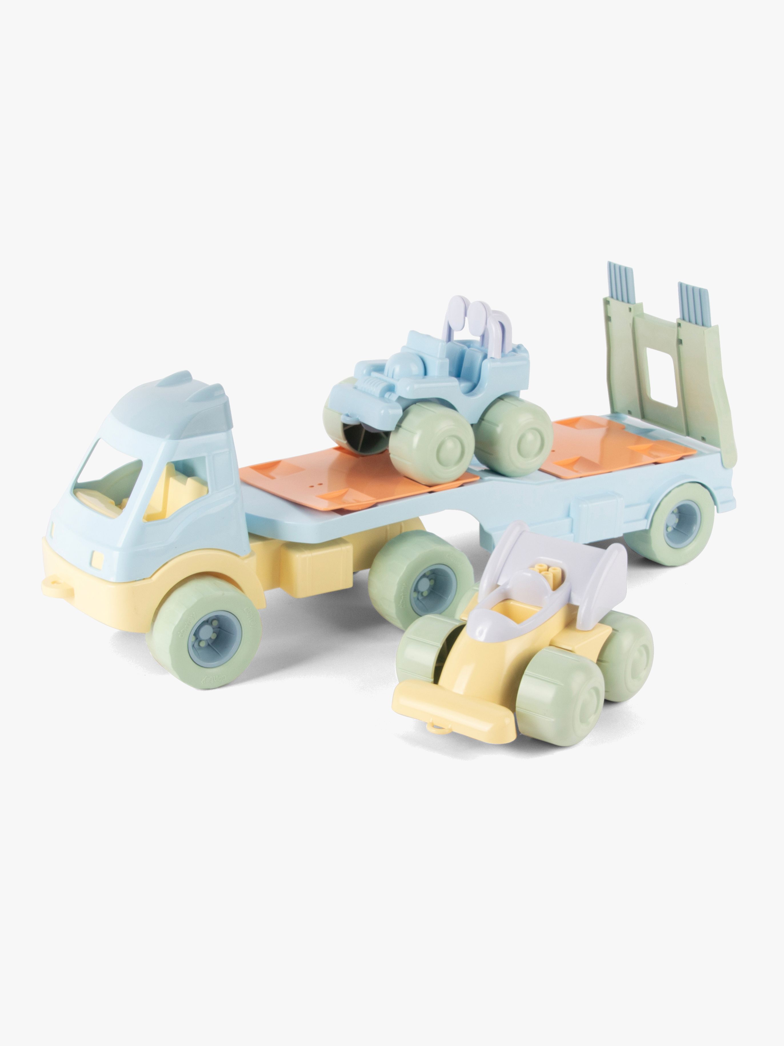 Pastel Lastwagen mit Autos