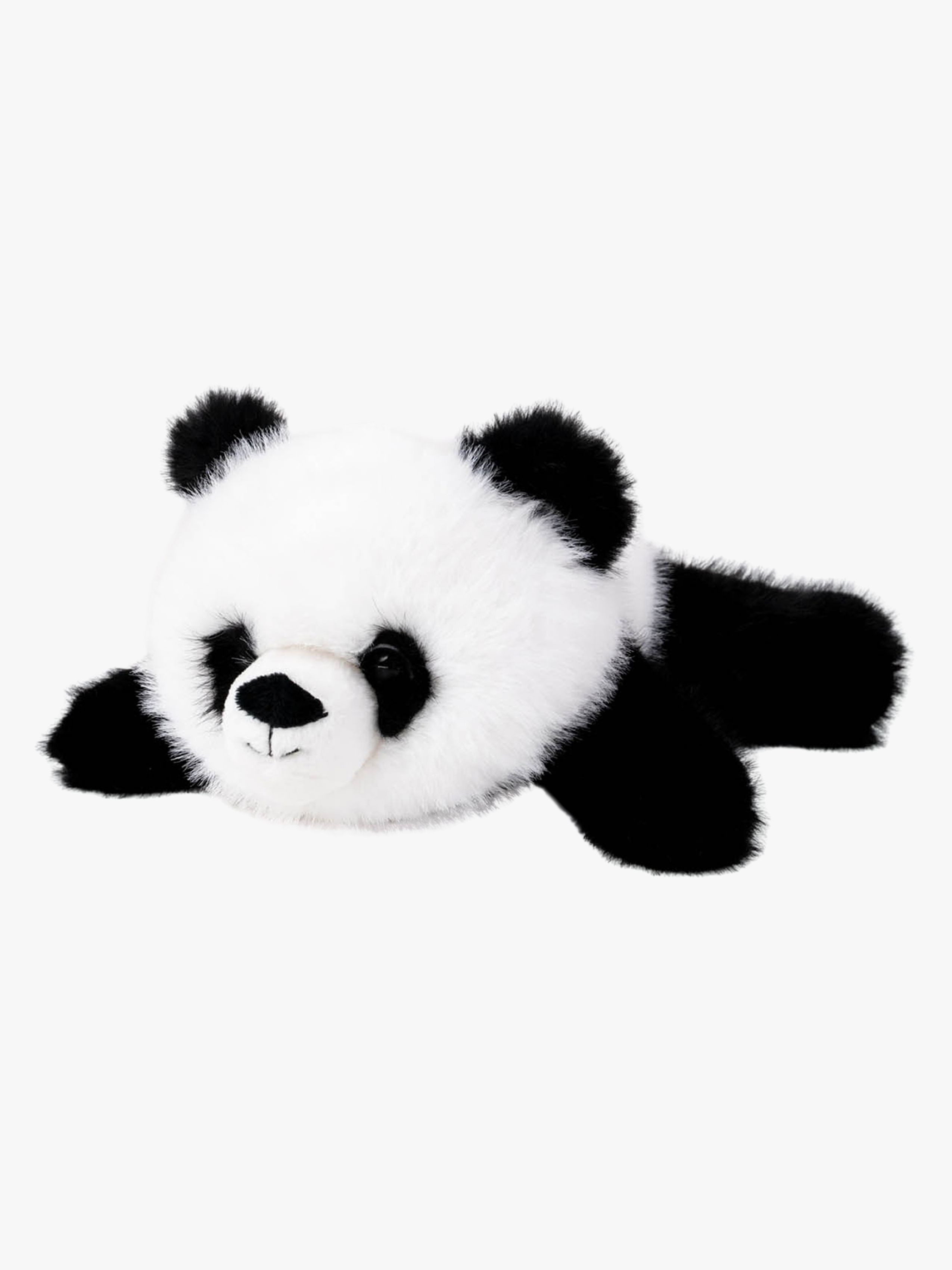Plüschspielzeug Liegender Panda 28 cm, Schwarz / Weiß