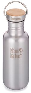 Klean Kanteen Reflect Baboo Cap Trinkflasche Mit Bambusdeckel 532ml, Brushed Stainless