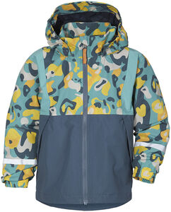 Didriksons Block Outdoorjacke, Turquoise Bubbels Print