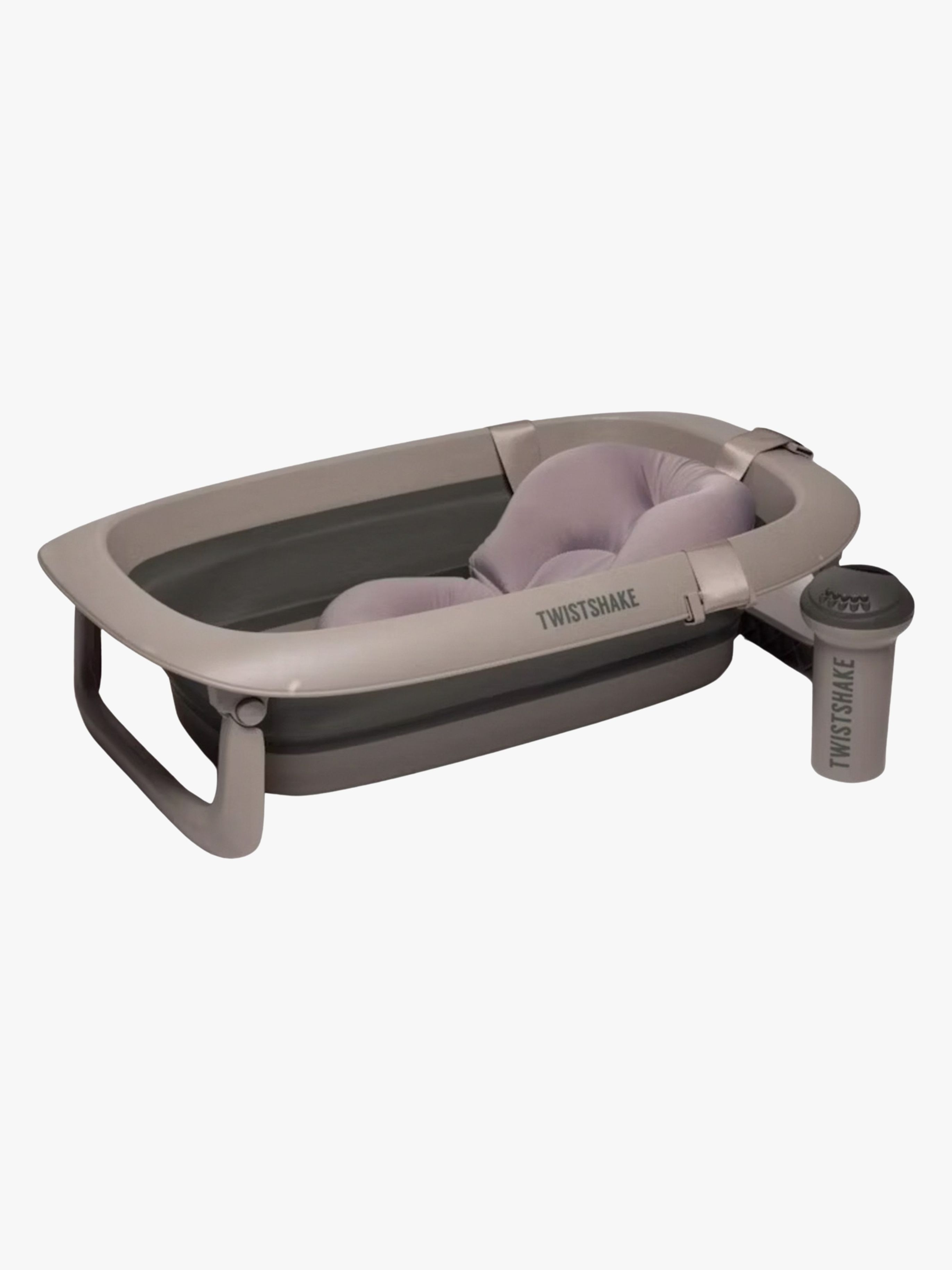 Twistshake Limited Edition Badewanne inkl. Badestütze &  Duschkanne, Faded Grey