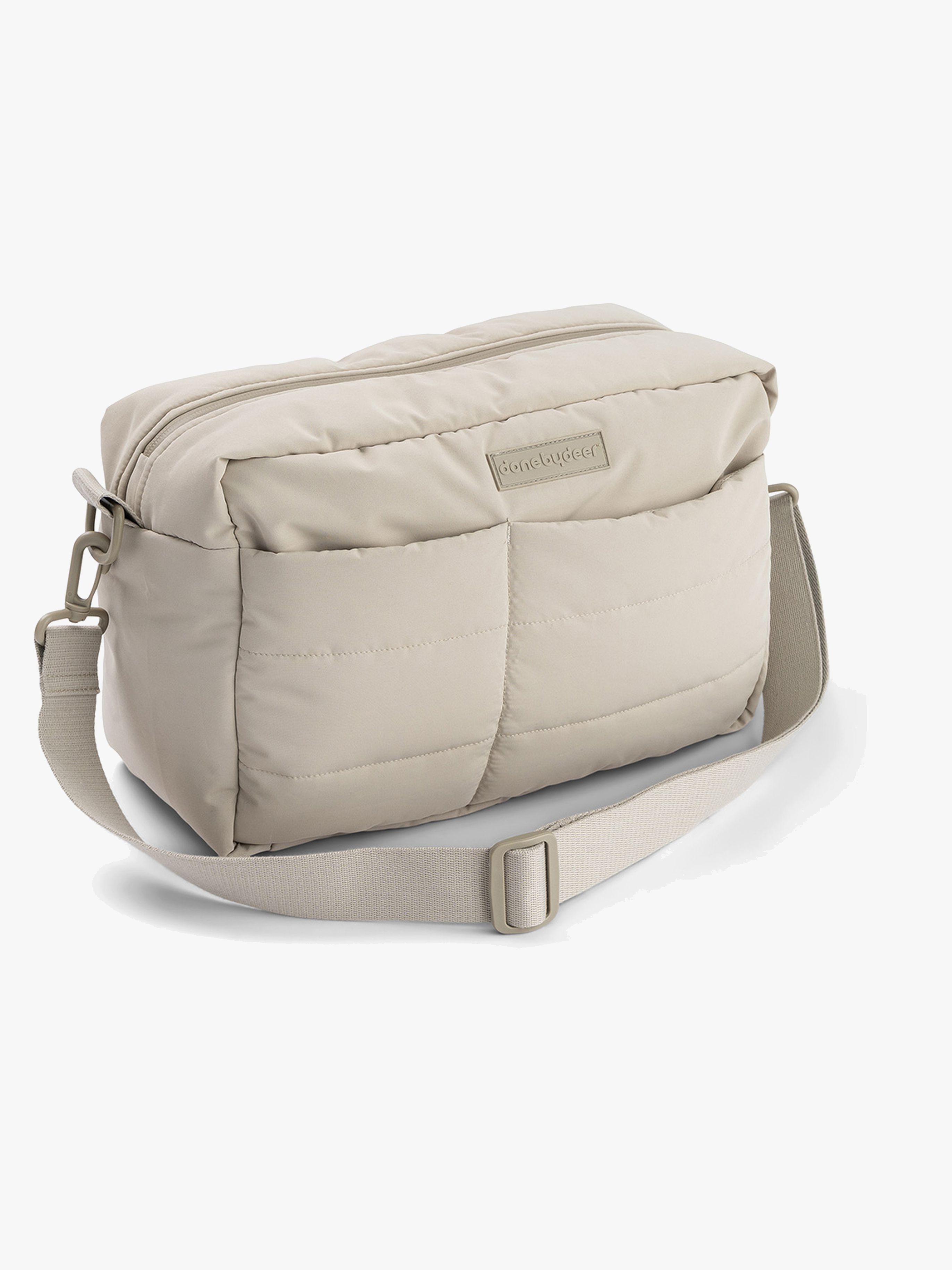 Done By Deer Gesteppte Wickeltasche mit Kinderwagenhaken, Sand