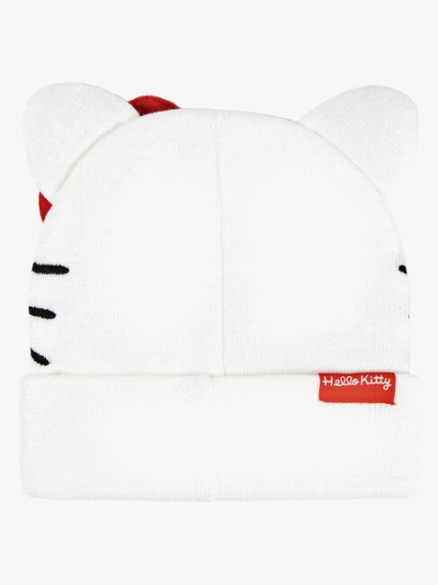 Hello Kitty Mütze und Handschuhe, Weiß/Rot